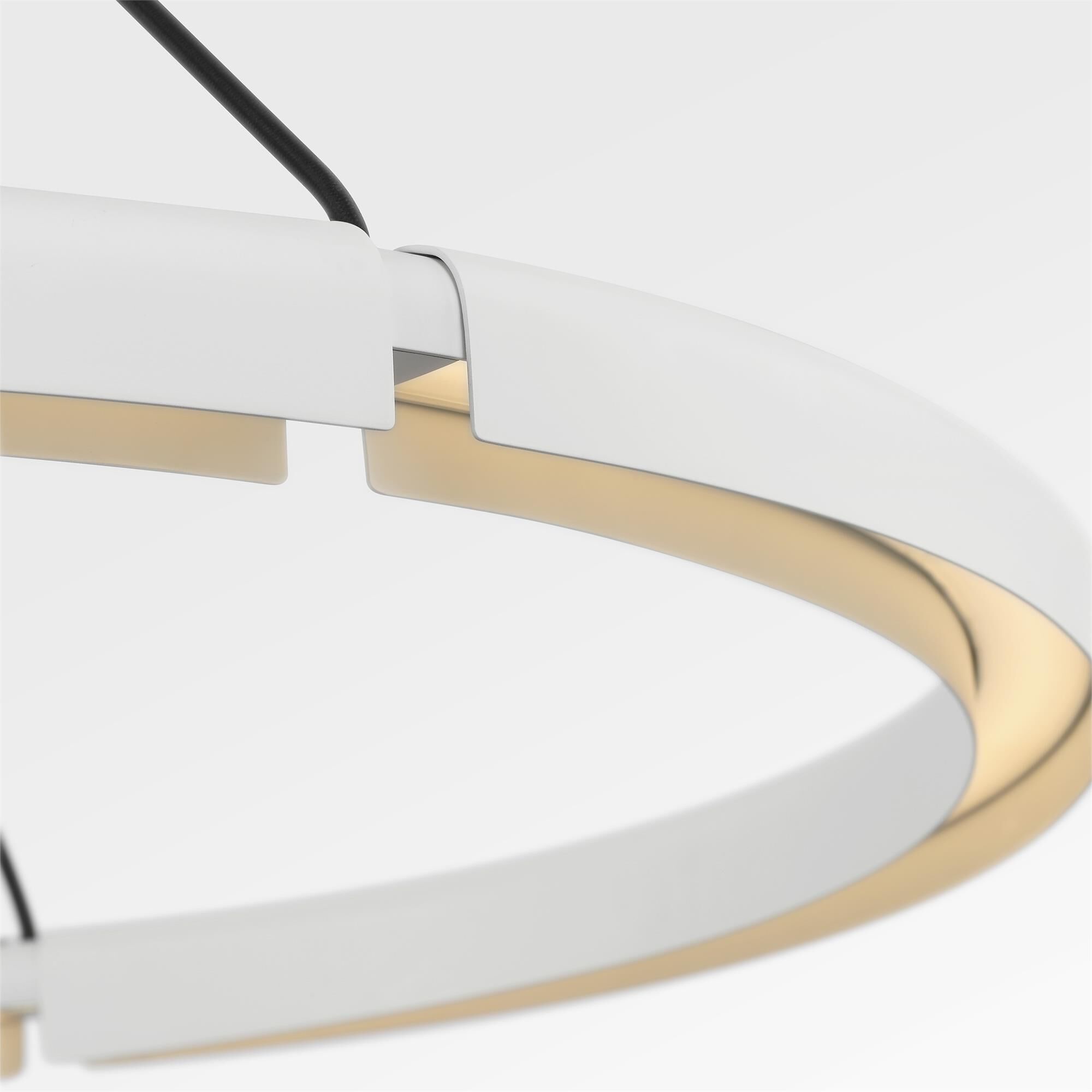 Shown in Matte White finish and Aluminum shade