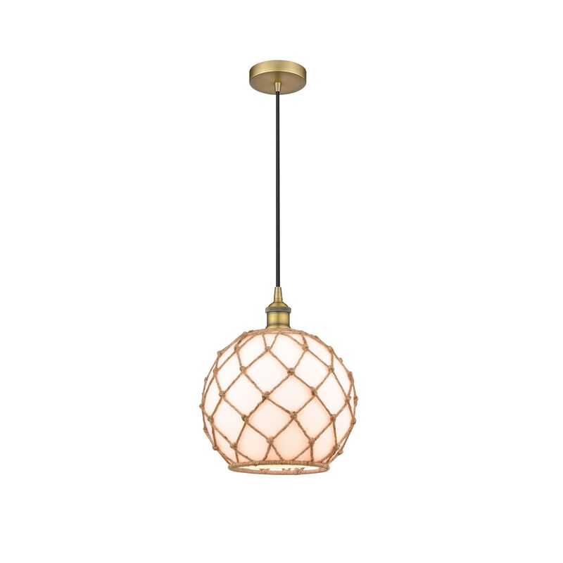 Bruno Marashlian Farmhouse Rope 10 Inch Mini Pendant by Innovations Lighting