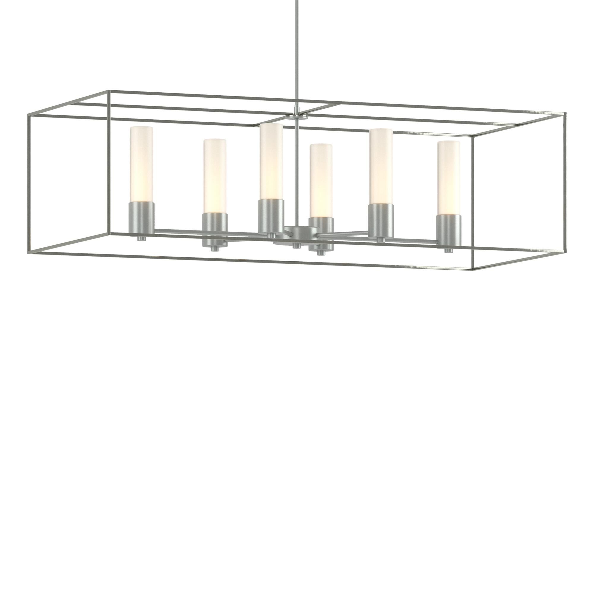 Shown in Vintage Platinum finish and Opal glass and Sterling accent