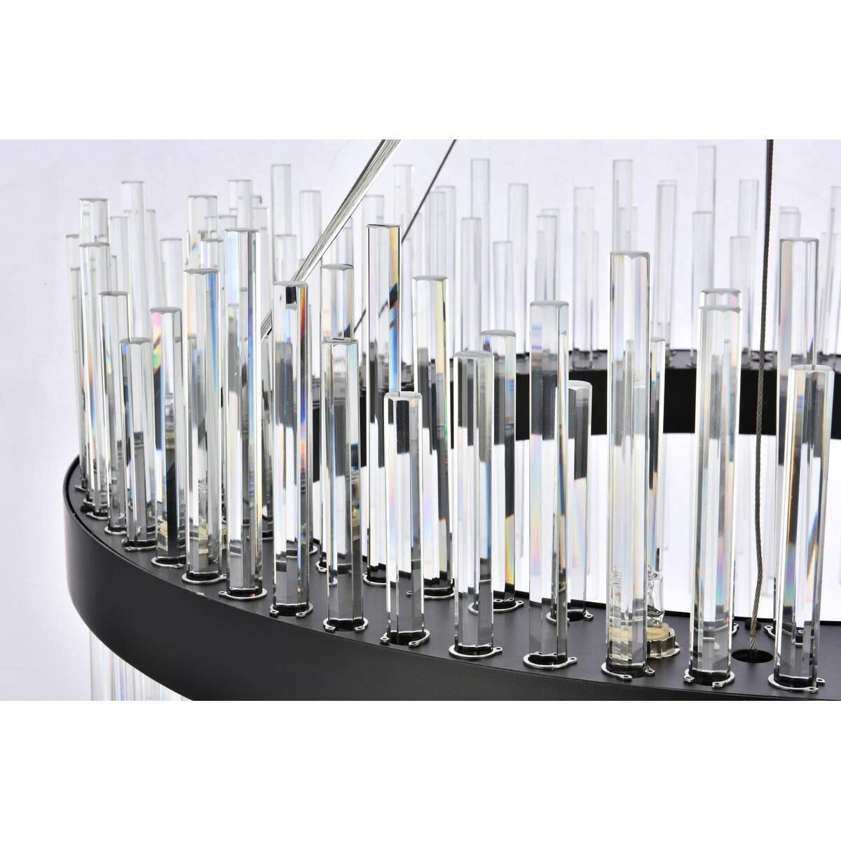 Shown in Black finish and Royal Cut Clear crystal