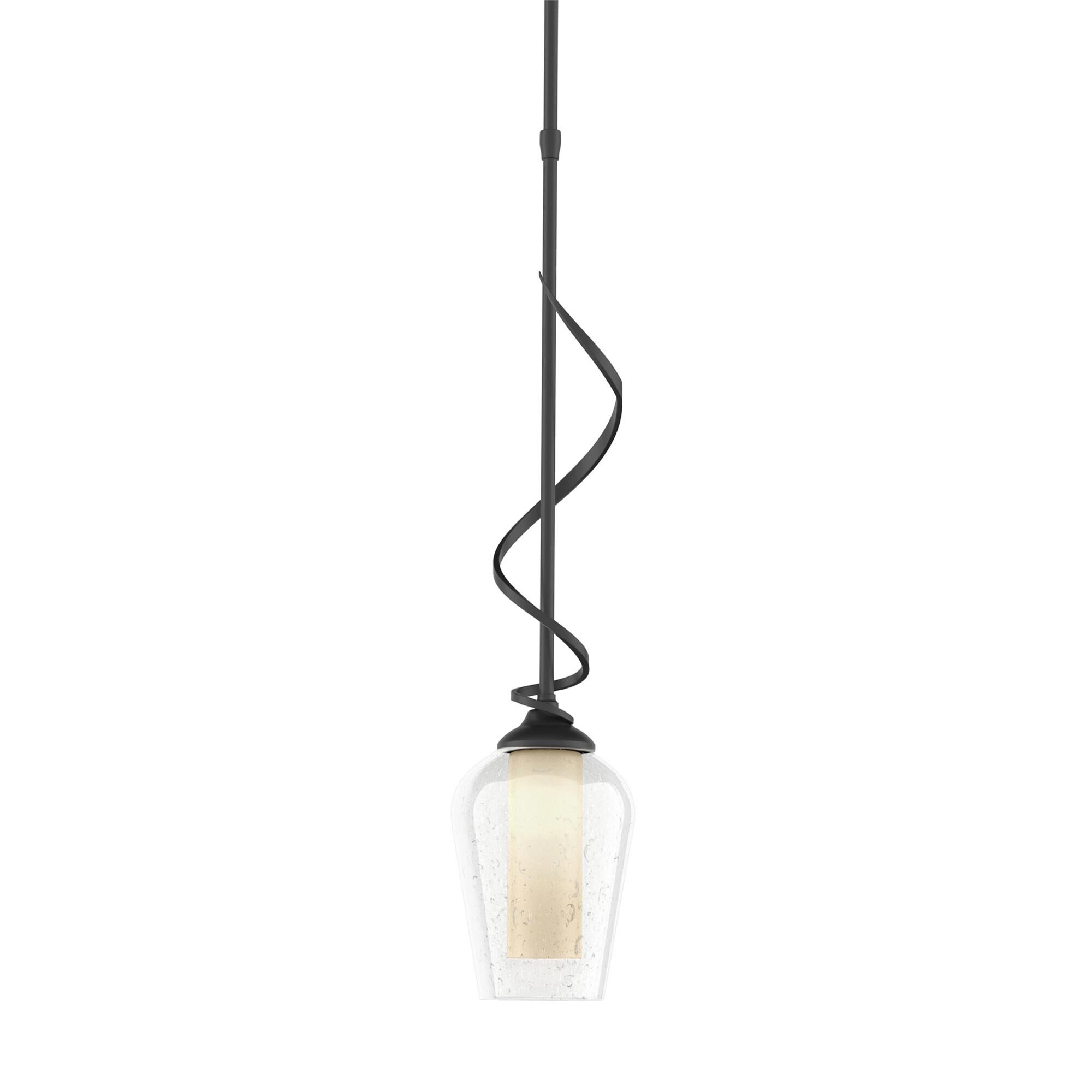 Shown in Black finish and Opal and Seeded glass