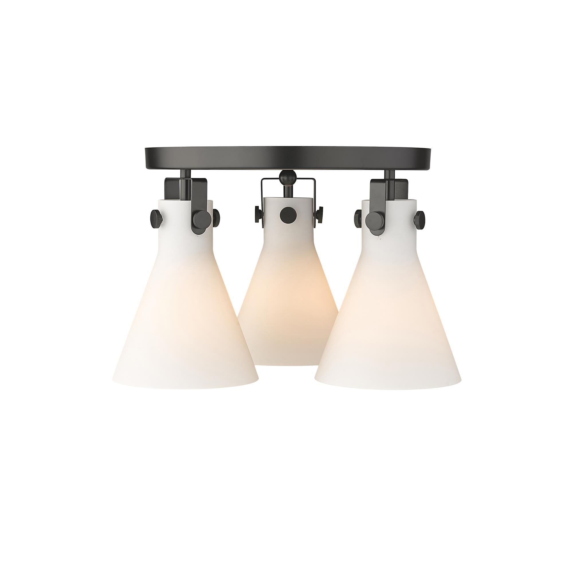 Shown in Matte Black finish and Matte White glass