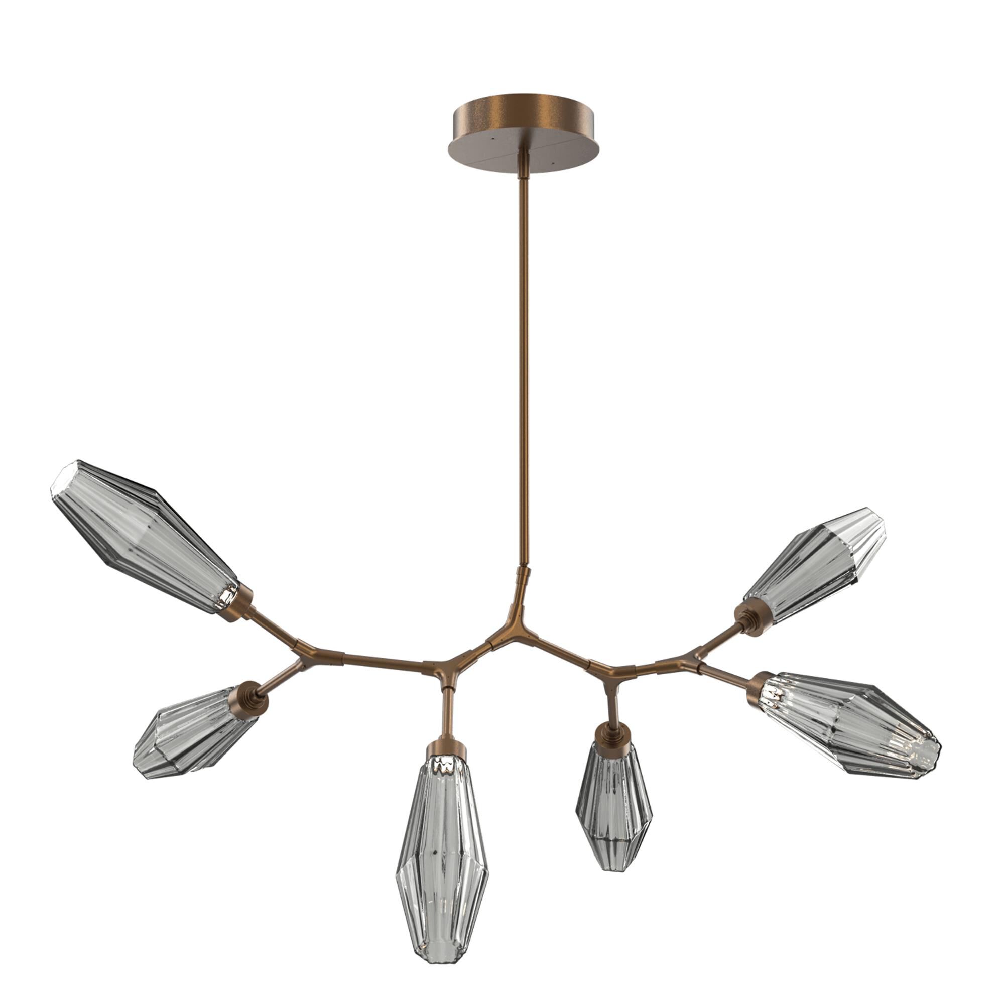 Shown in Flat Bronze finish and Optic Rib Smoke glass