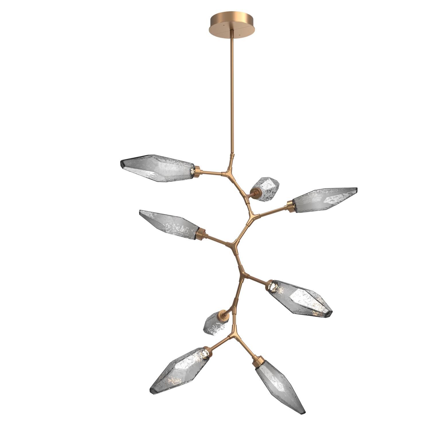 Shown in Novel Brass finish and Chilled Blown And Smoke glass