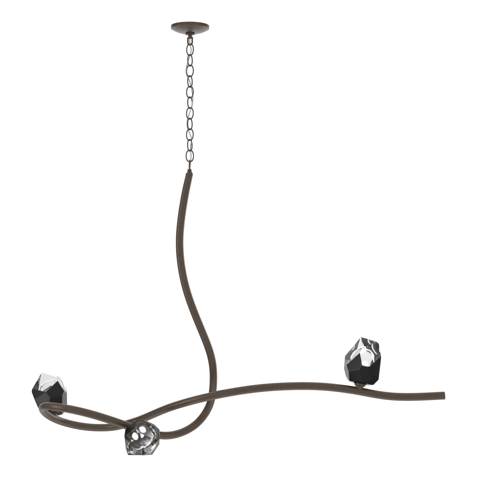 Shown in Bronze finish and Black Crystal glass