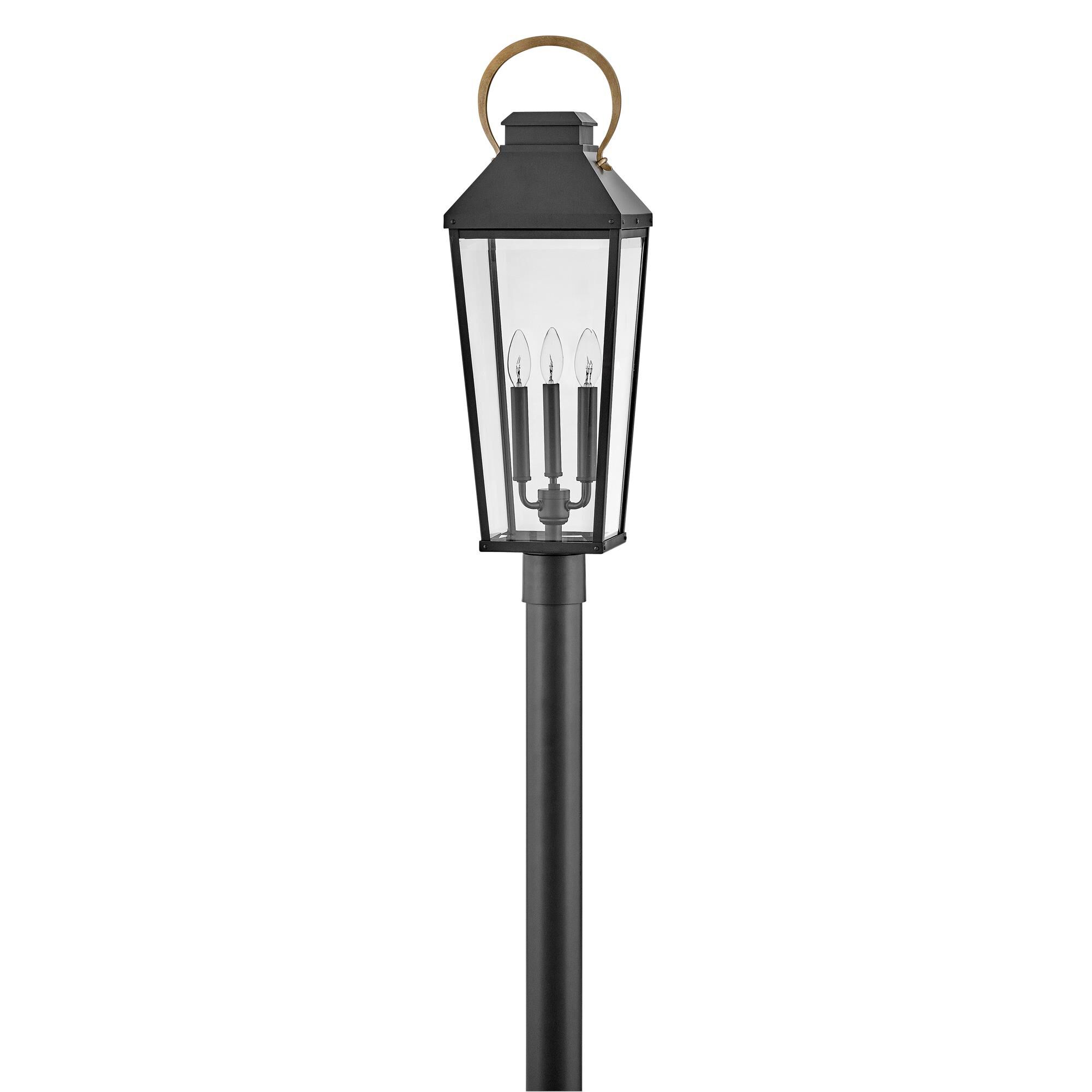 Shown in Black with Burnished Bronze Accents finish and Clear Beveled glass