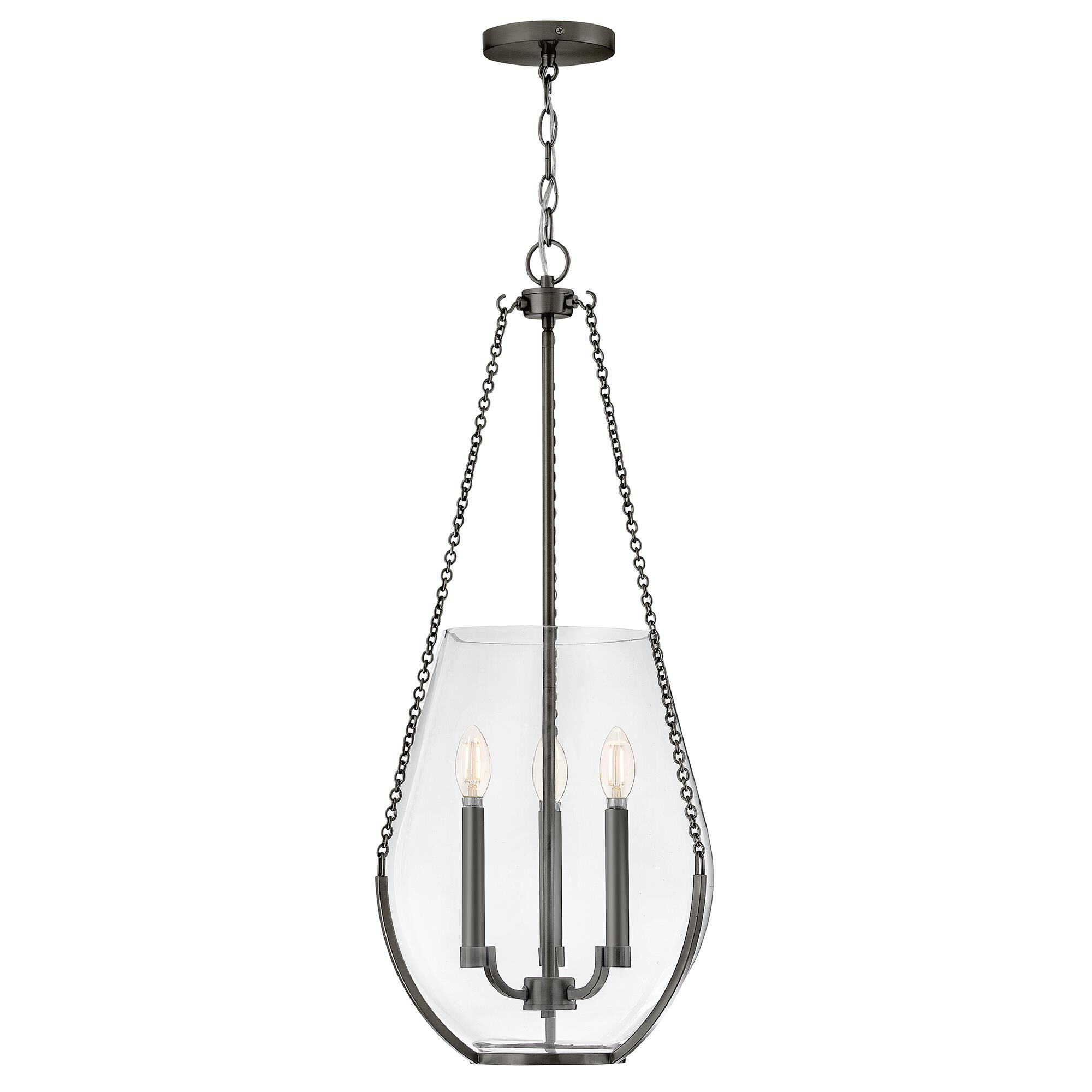 Shown in Gunmetal finish and Clear glass