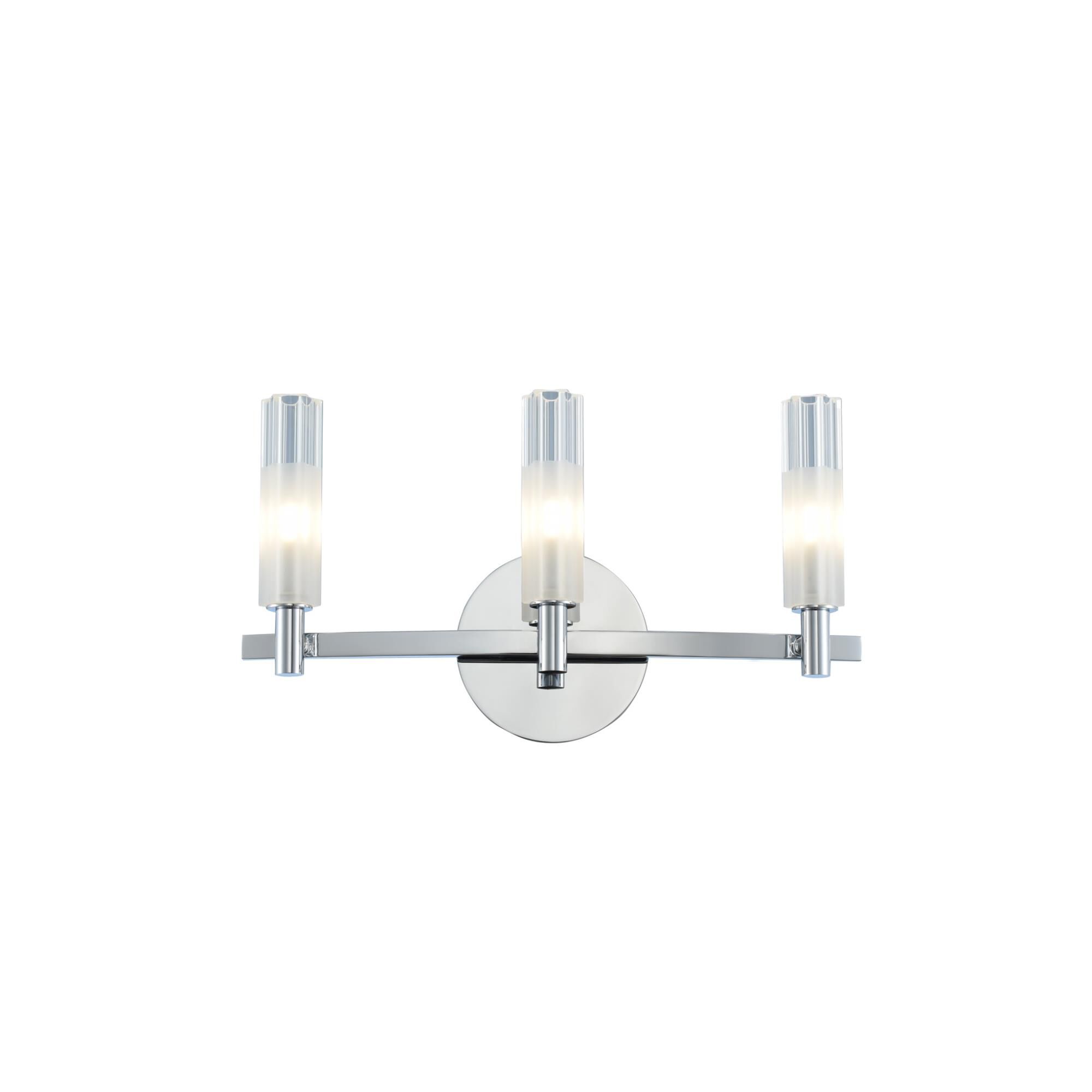 Shown in Chrome finish and Clear glass