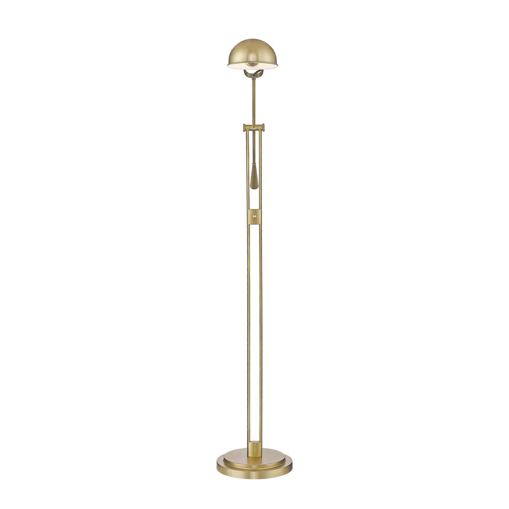 Shown in Heritage Brass finish and Heritage Brass glass and Heritage Brass shade