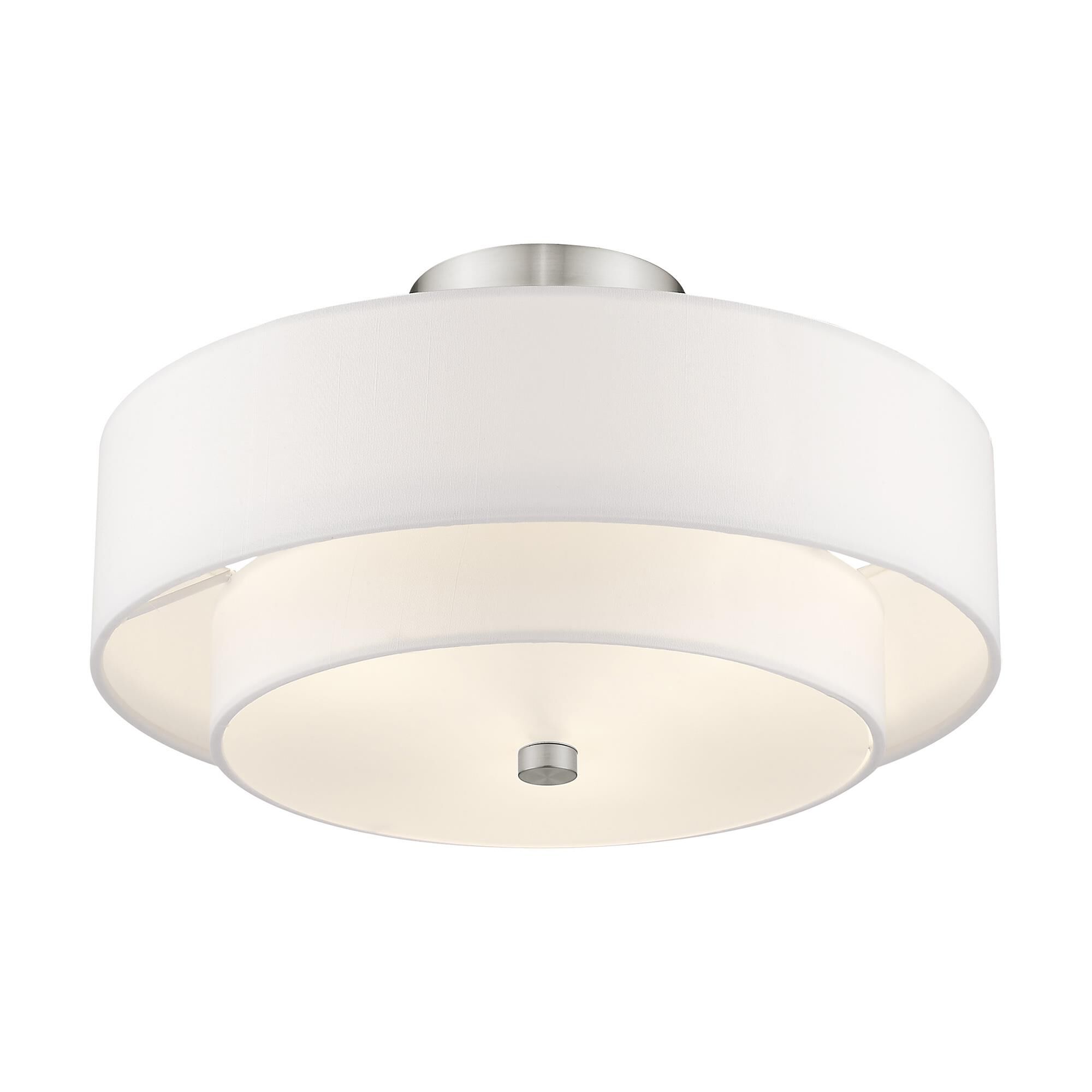 Claremont 15 Inch 3 Light Semi Flush Mount by Livex Lighting