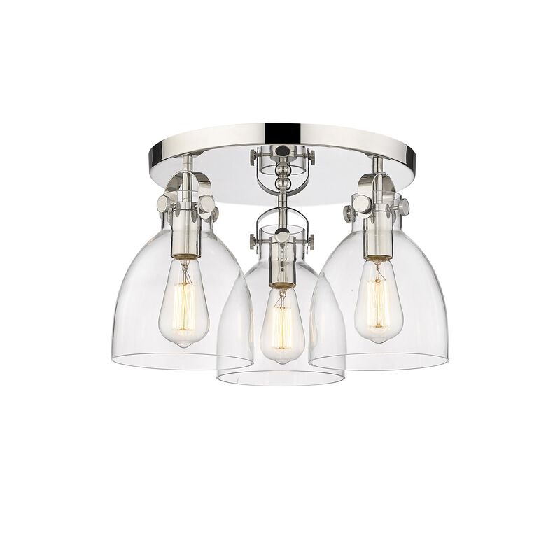 Bruno Marashlian Newton Bell 19 Inch 3 Light Flush Mount by Innovations Lighting