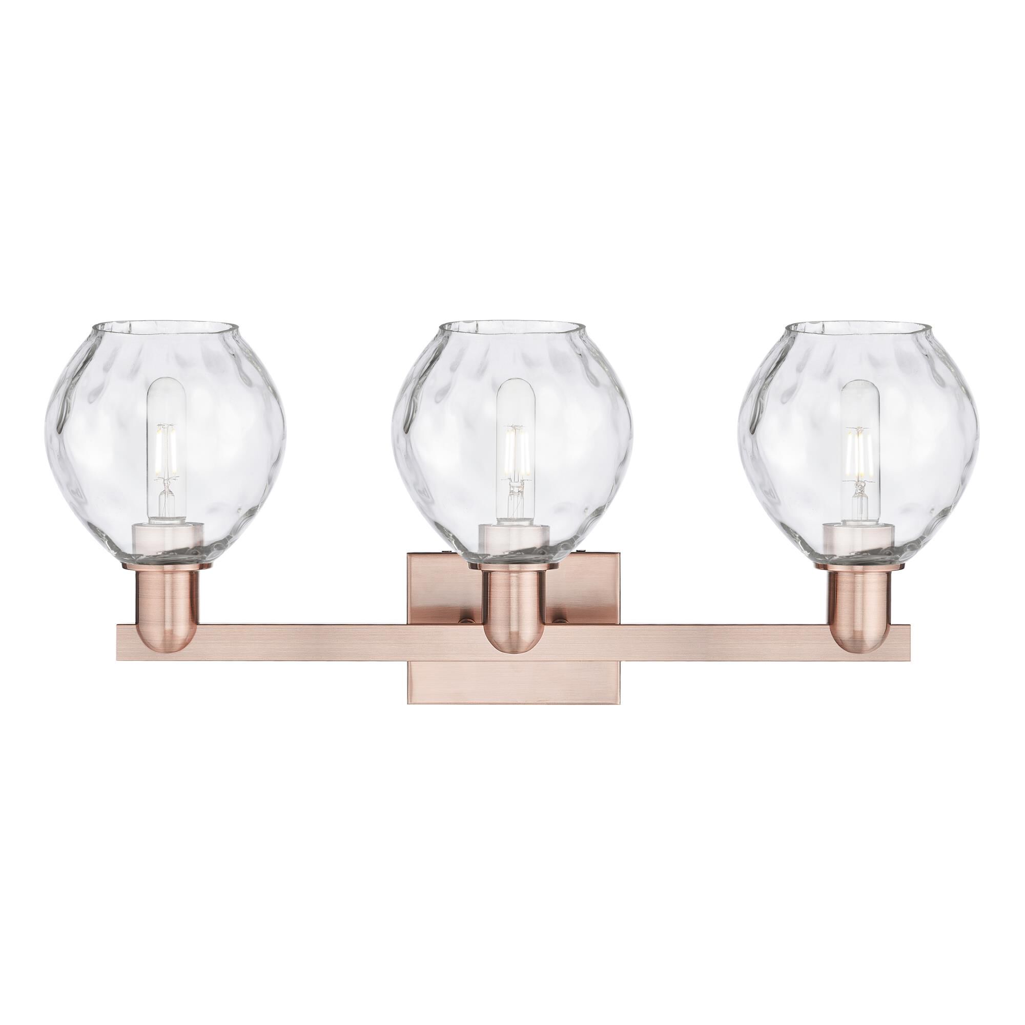 Shown in Antique Copper finish and Clear glass