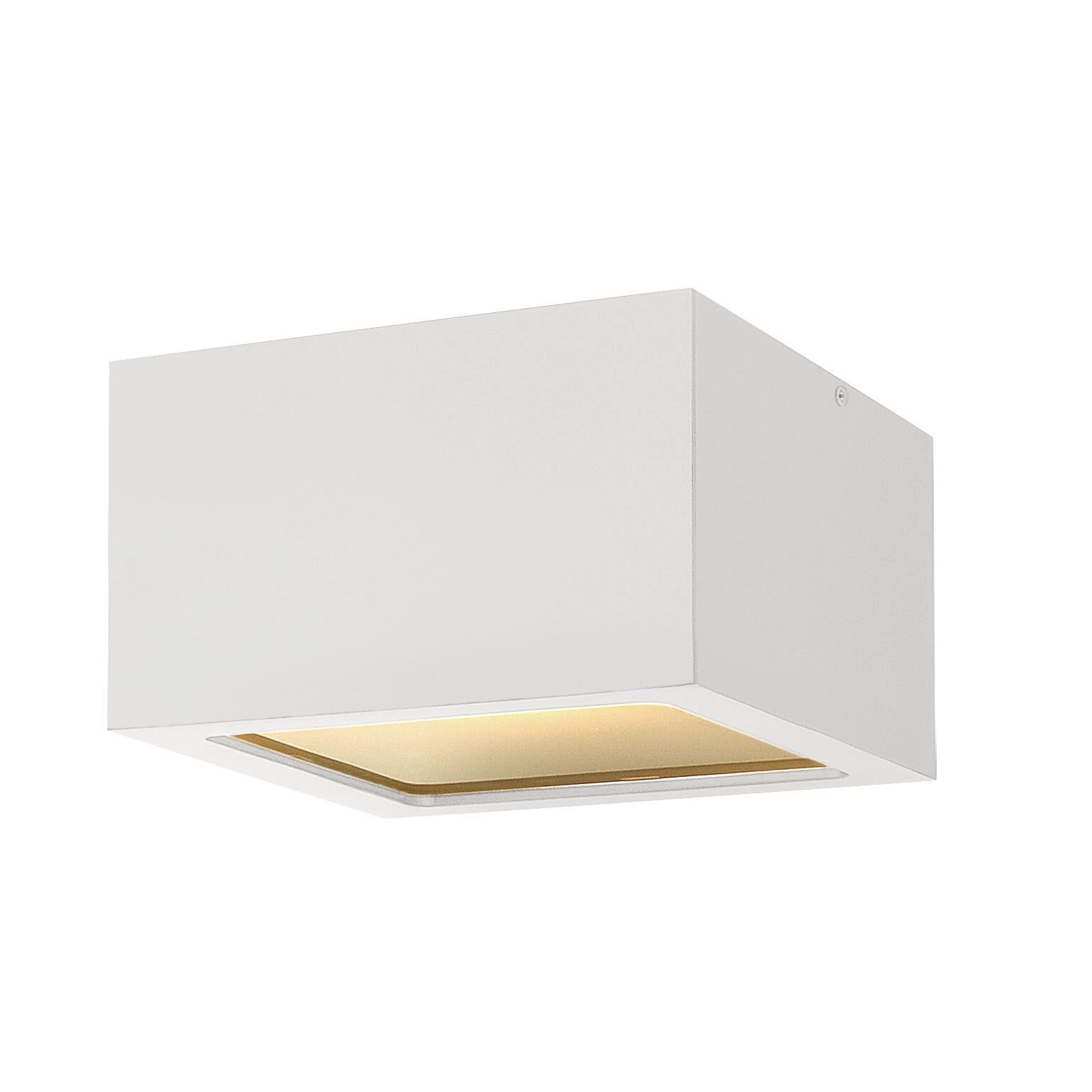 Shown in Satin White finish and Etched Lens glass