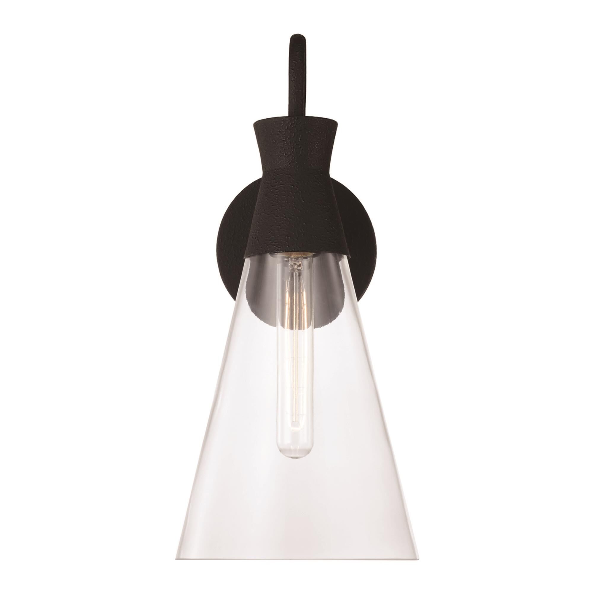 Shown in Textured Black finish and Clear glass