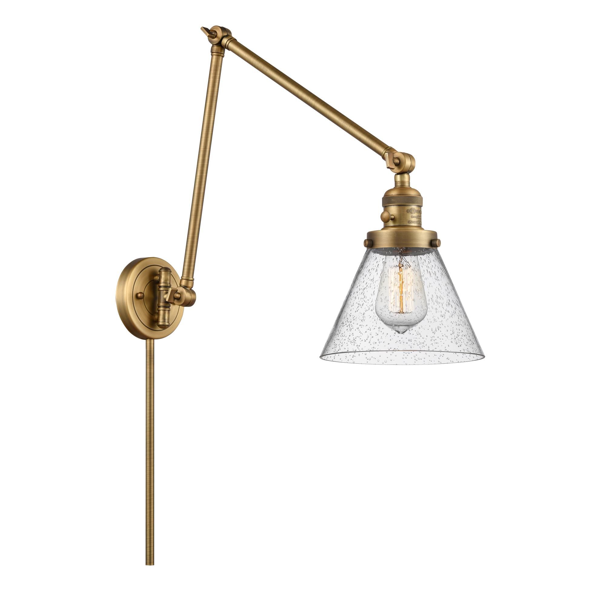 Bruno Marashlian Large Cone LED Wall Swing Lamp by Innovations Lighting
