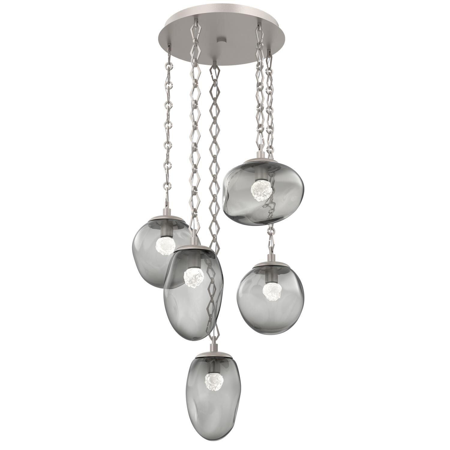 Shown in Beige Silver finish and Smoke glass