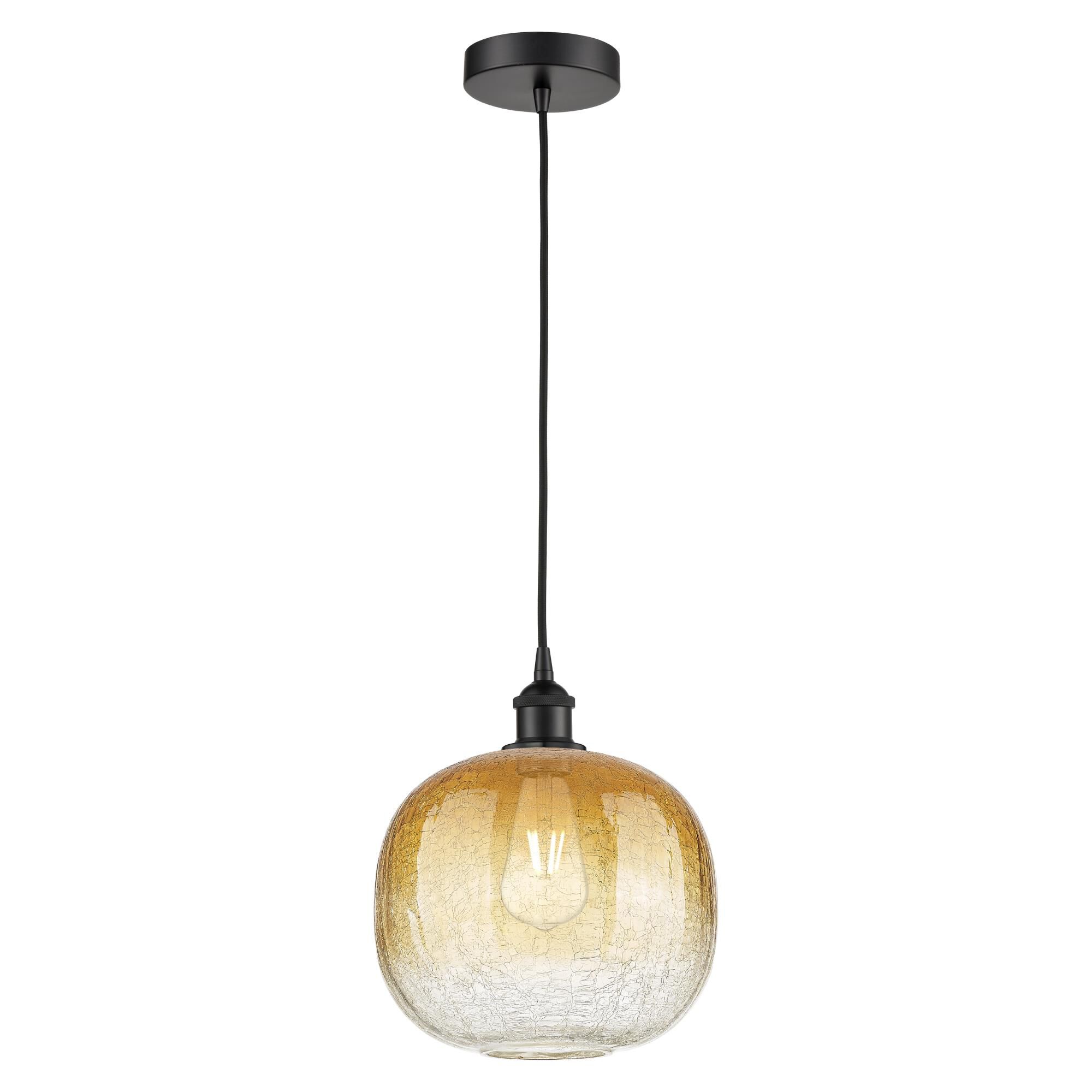 Shown in Matte Black finish and Amber glass