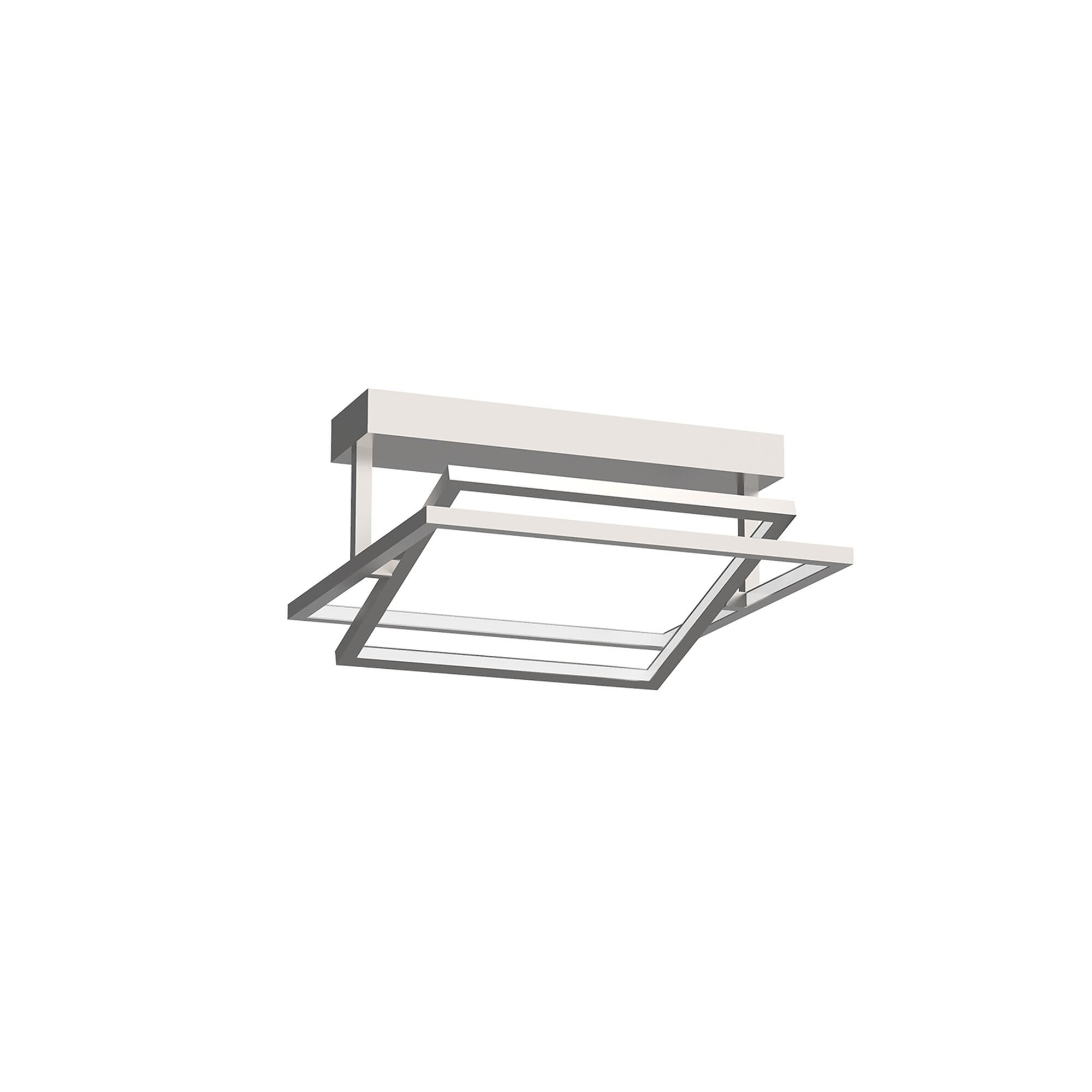 Shown in Brushed Nickel finish and Frosted Acrylic glass