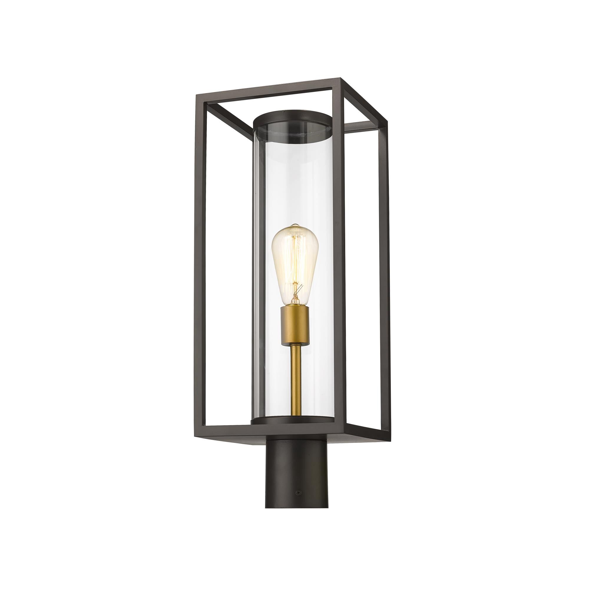 Shown in Deep Bronze + Outdoor Brass finish and Glass shade