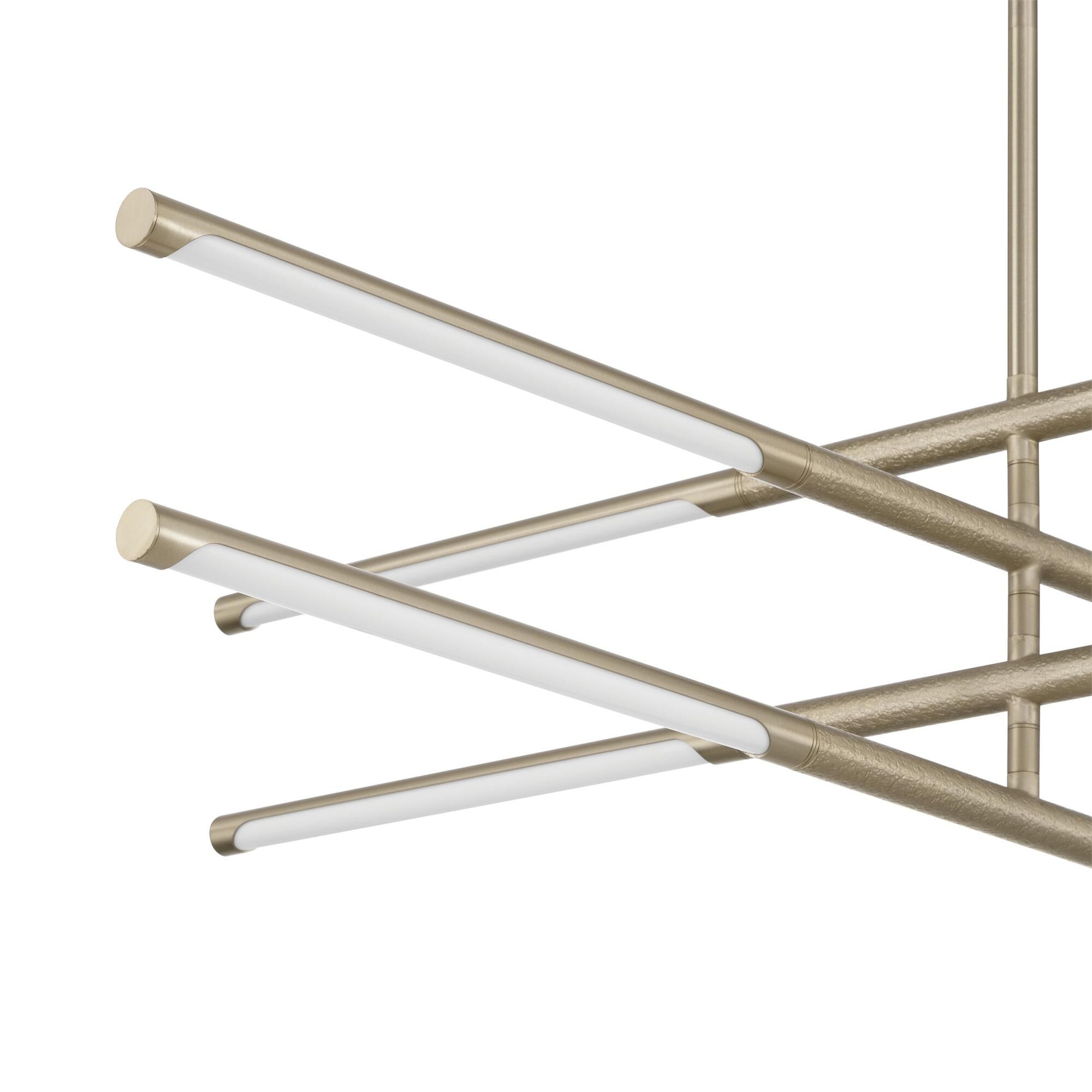 Shown in Champagne Gold finish and White glass
