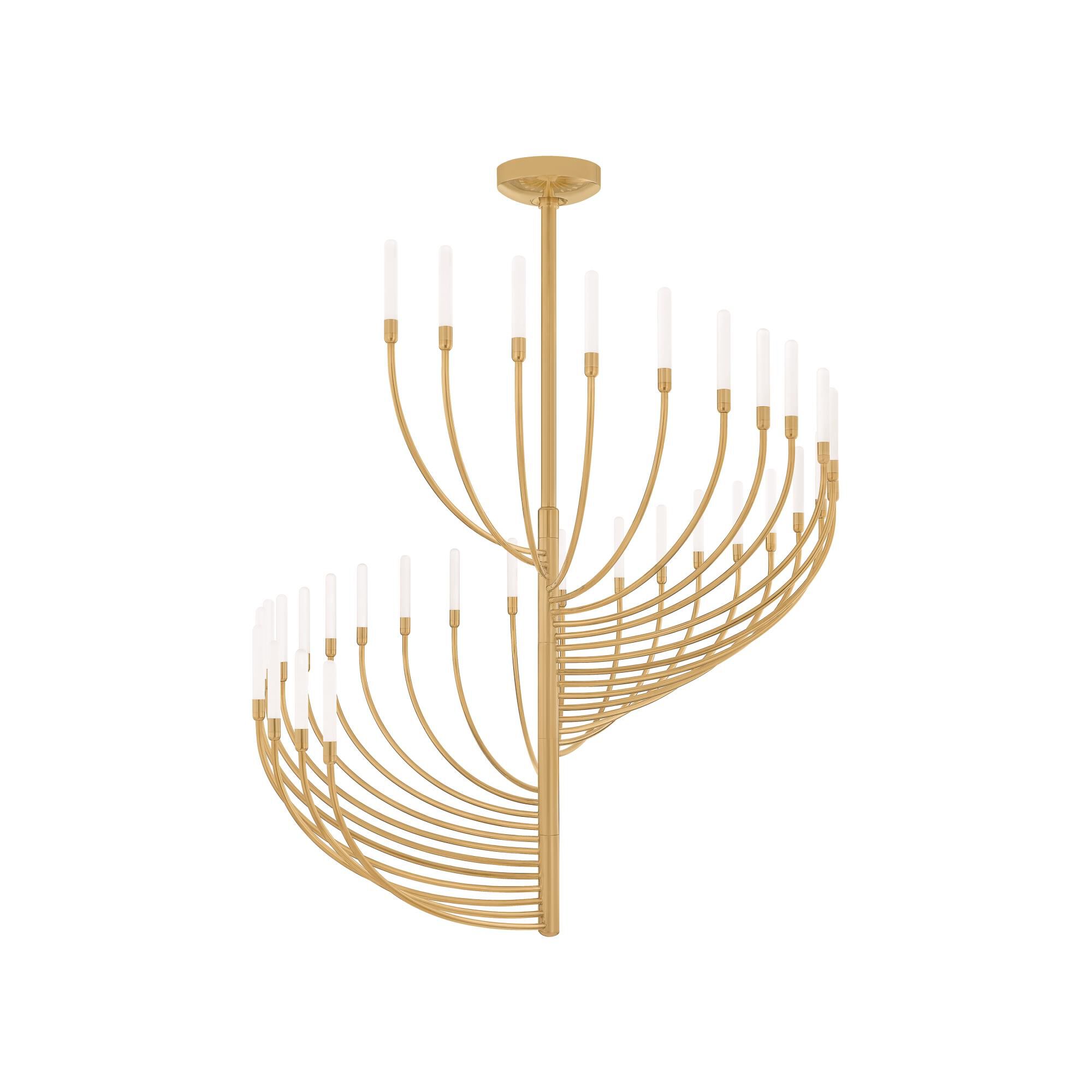 Shown in Vintage Brass finish and Etched Matte glass