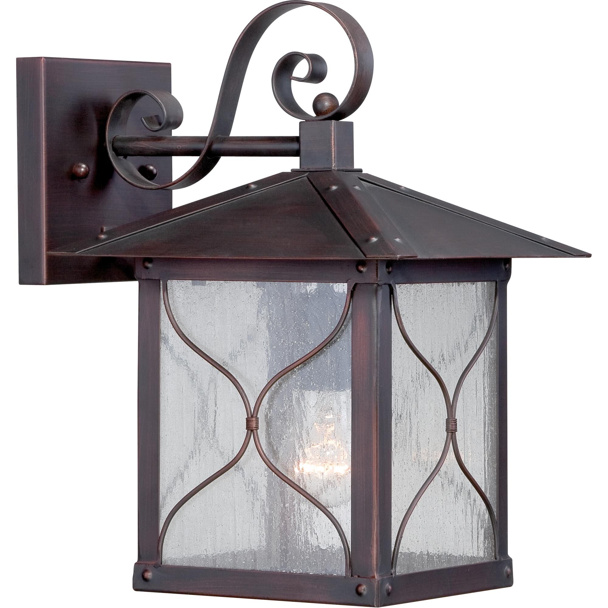 Shown in Classic Bronze finish and Clear Seed glass
