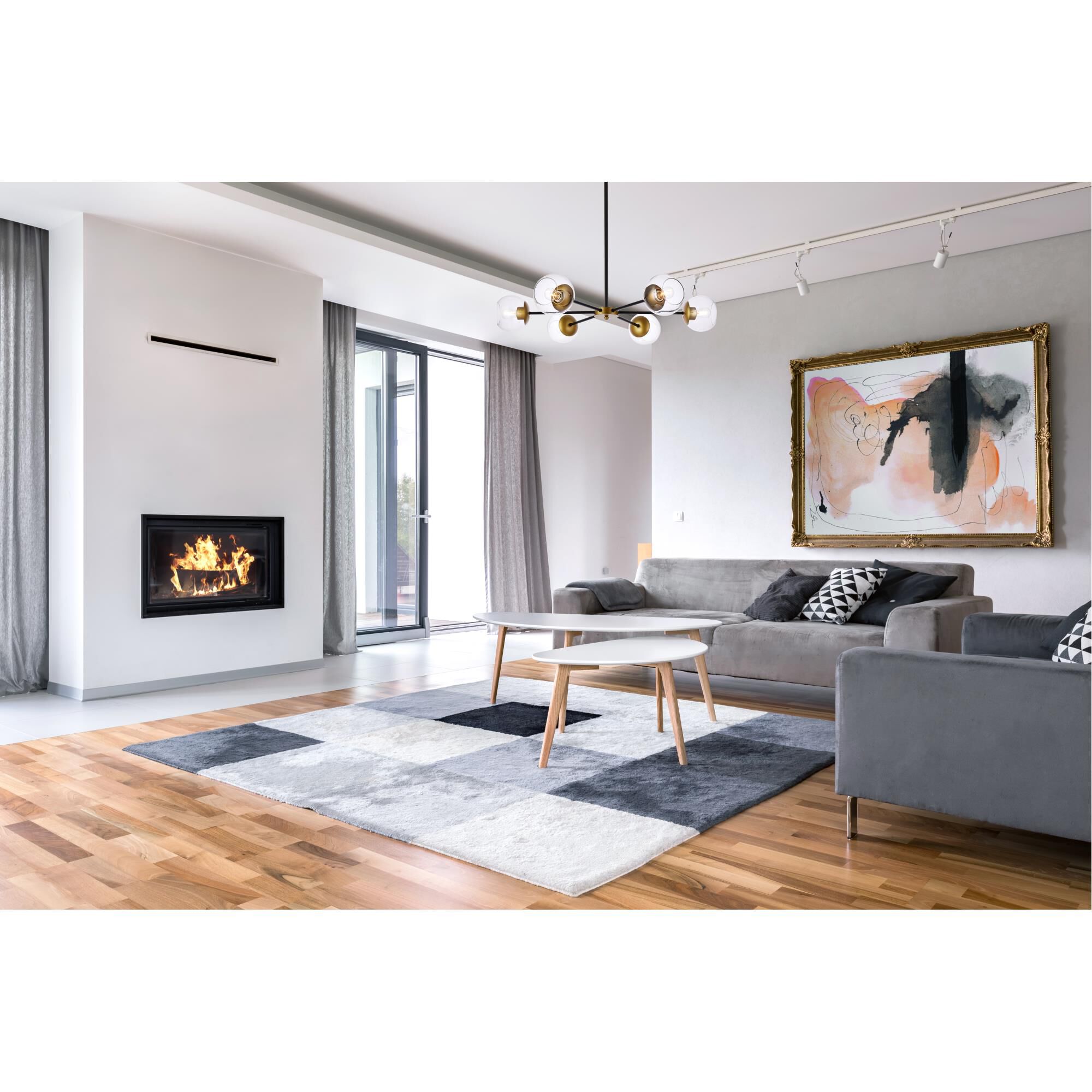 Briggs 36 Inch 6 Light Chandelier by Elegant Lighting