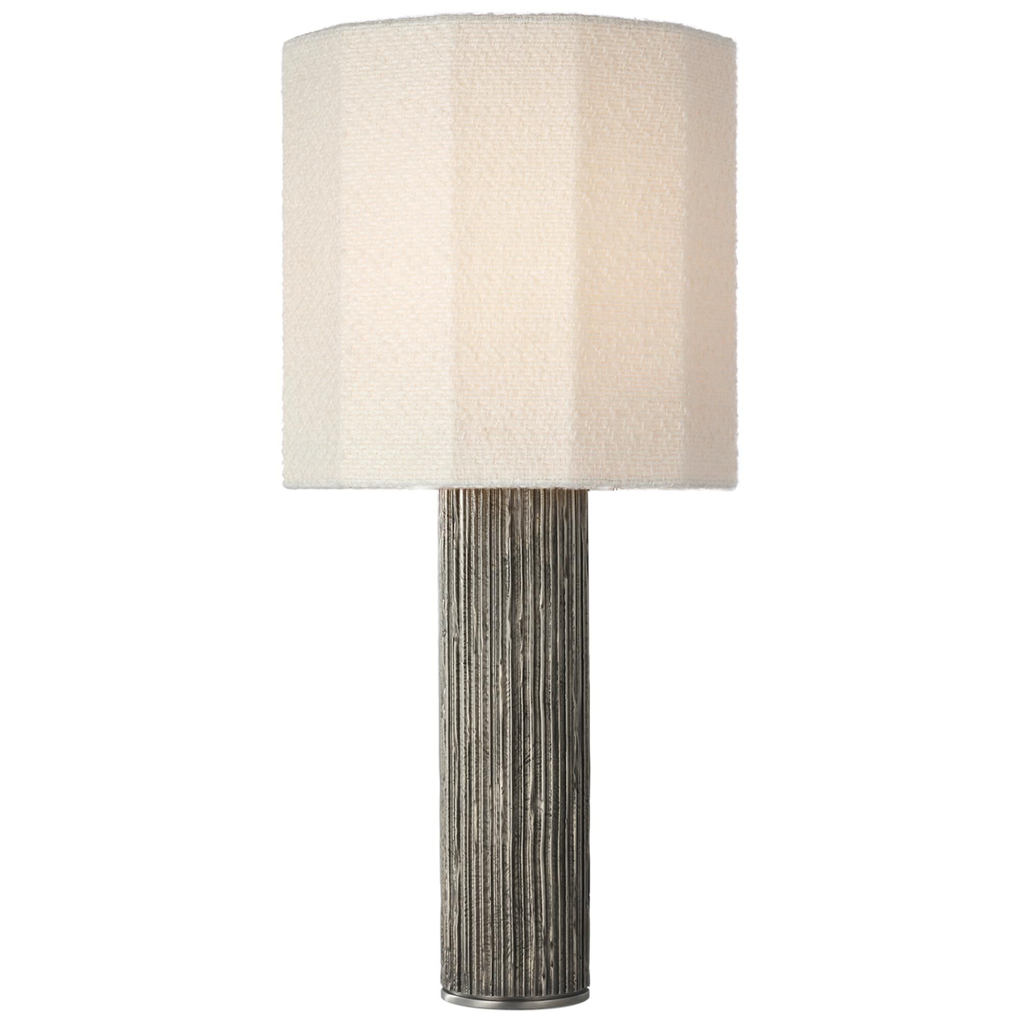 Shown in Ridged Graphite finish and Decorative Boucle shade