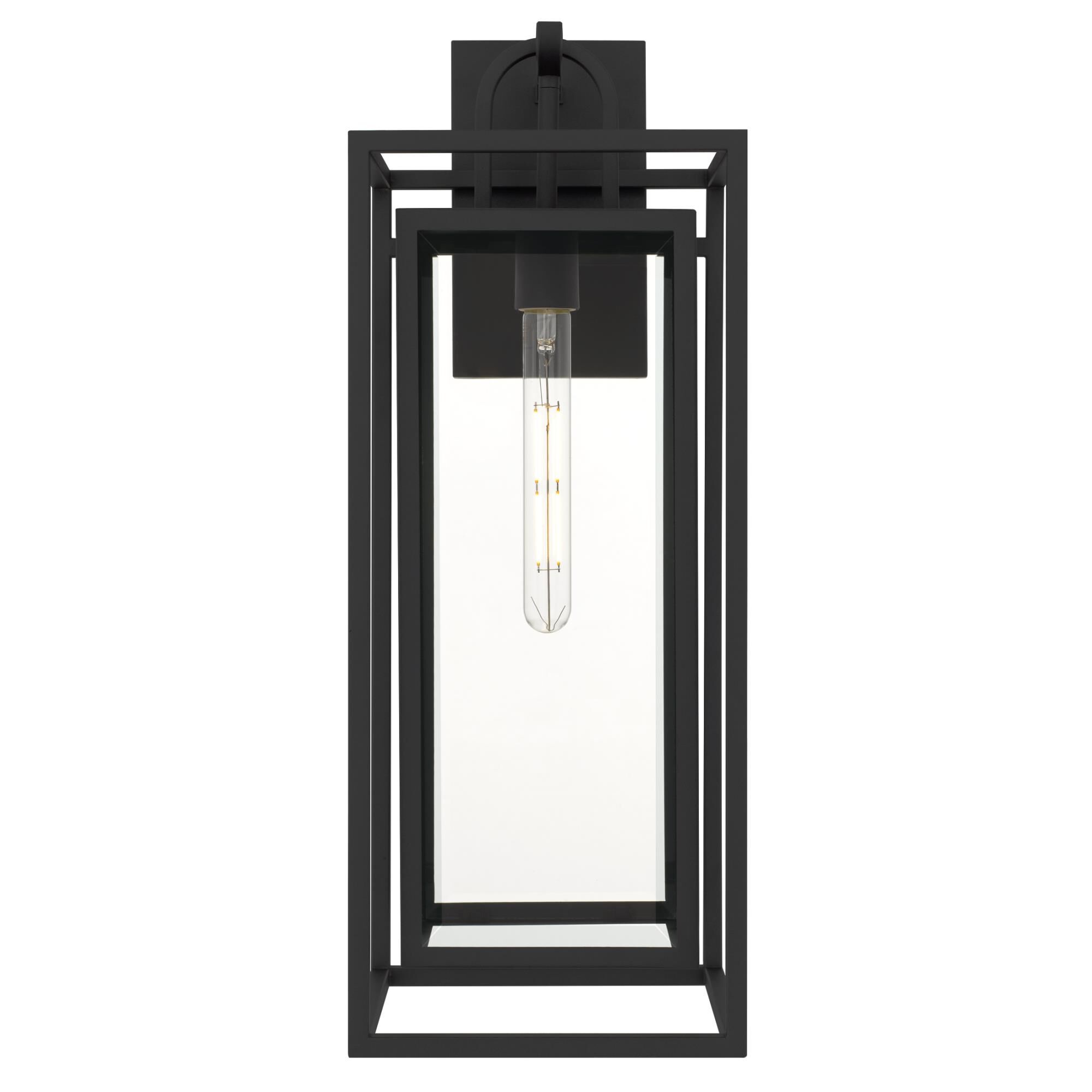Shown in Matte Black finish and Clear Beveled Glass 0.62kg/Pc shade