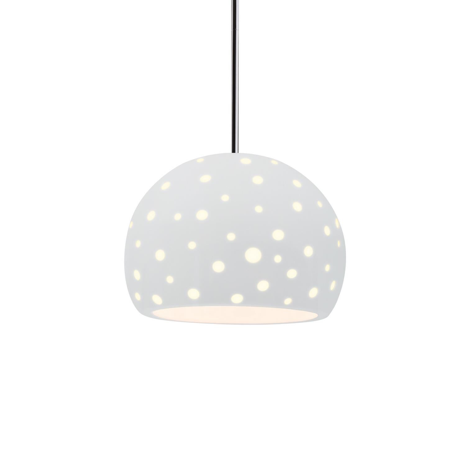 Perforated Globe 10 Inch Large Pendant by Justice Design Group