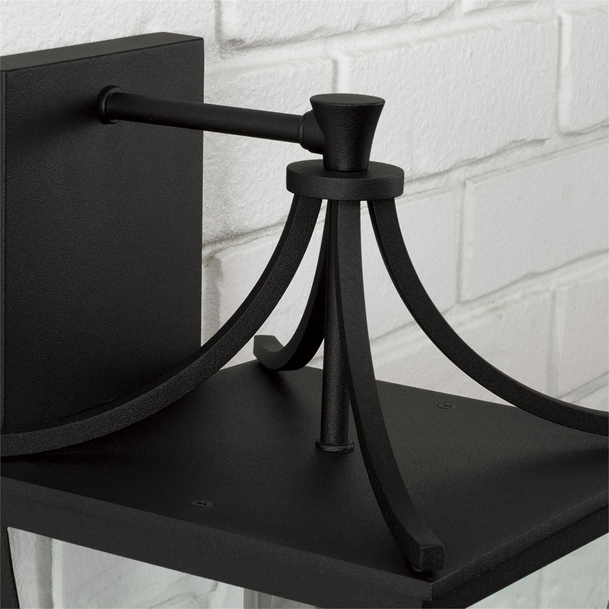 Shown in Black finish and Clear glass