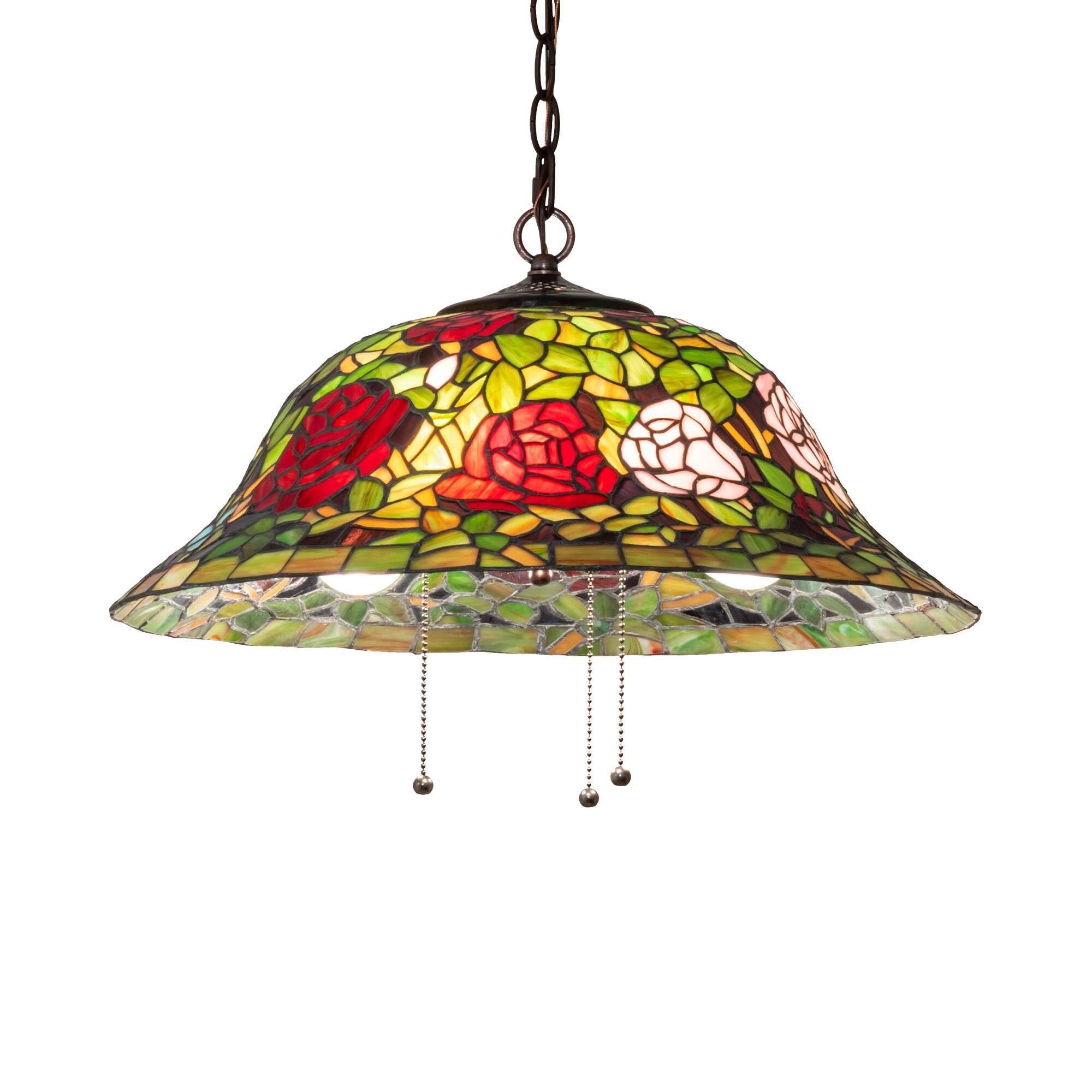 Tiffany Rosebush 20 Inch Large Pendant by Meyda Lighting