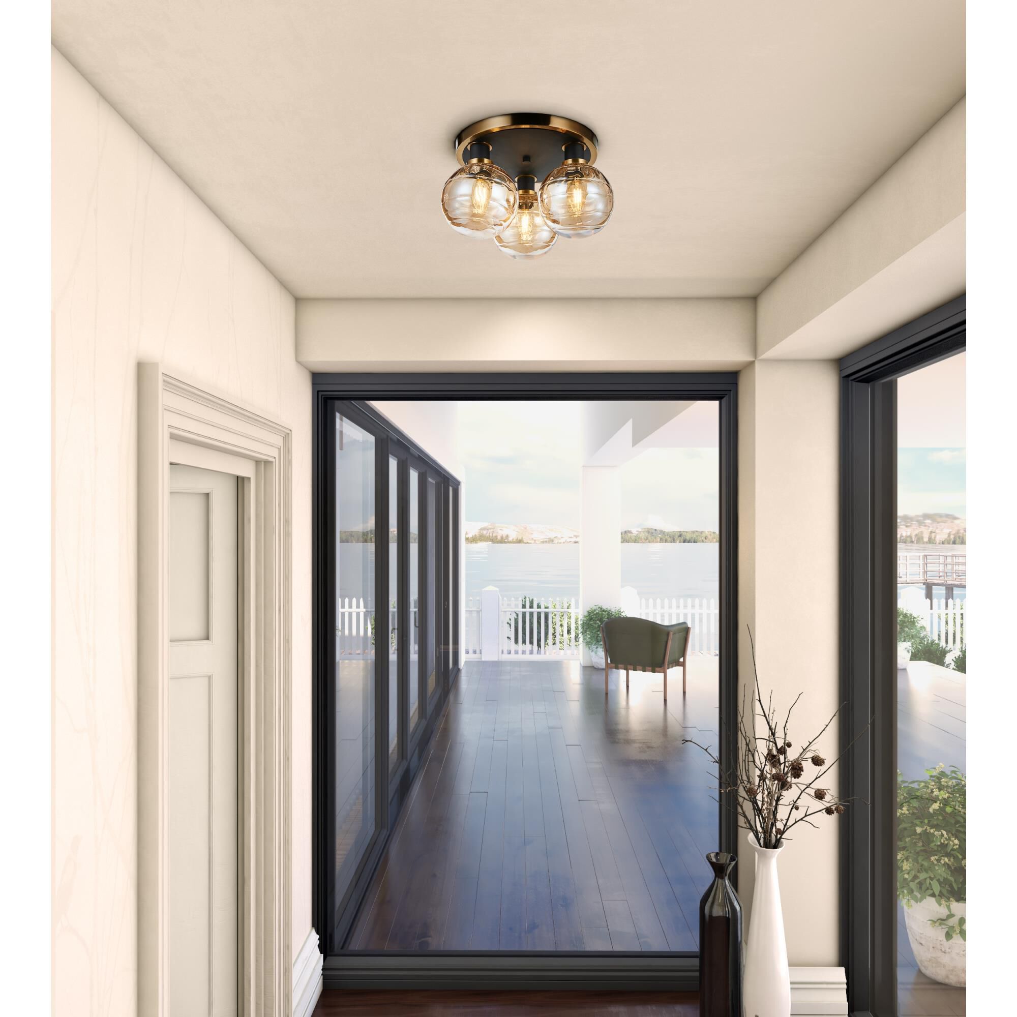 Gem 15 Inch Semi Flush Mount by Artcraft