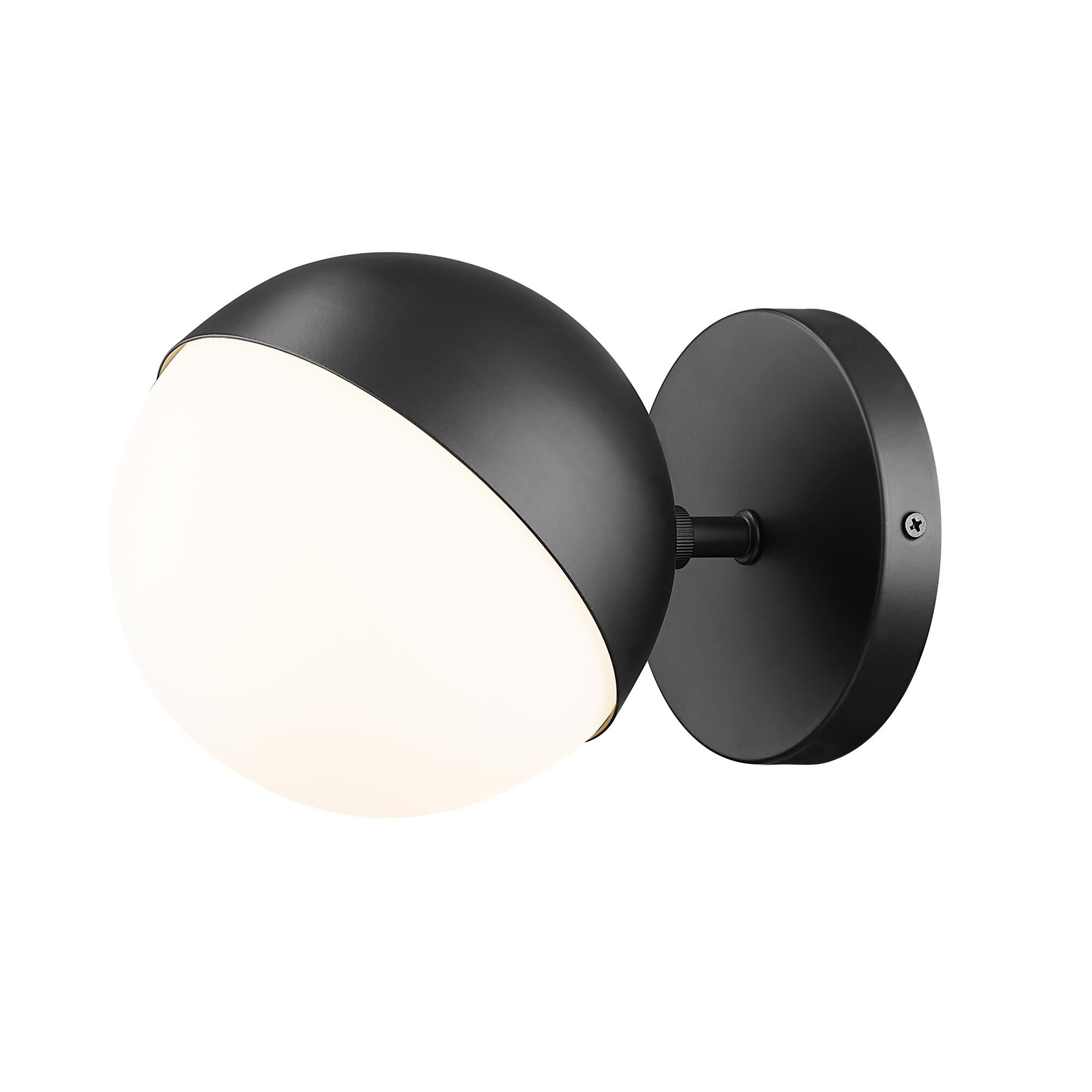 Shown in Matte Black finish and Matte Opal glass and Matte Opal shade