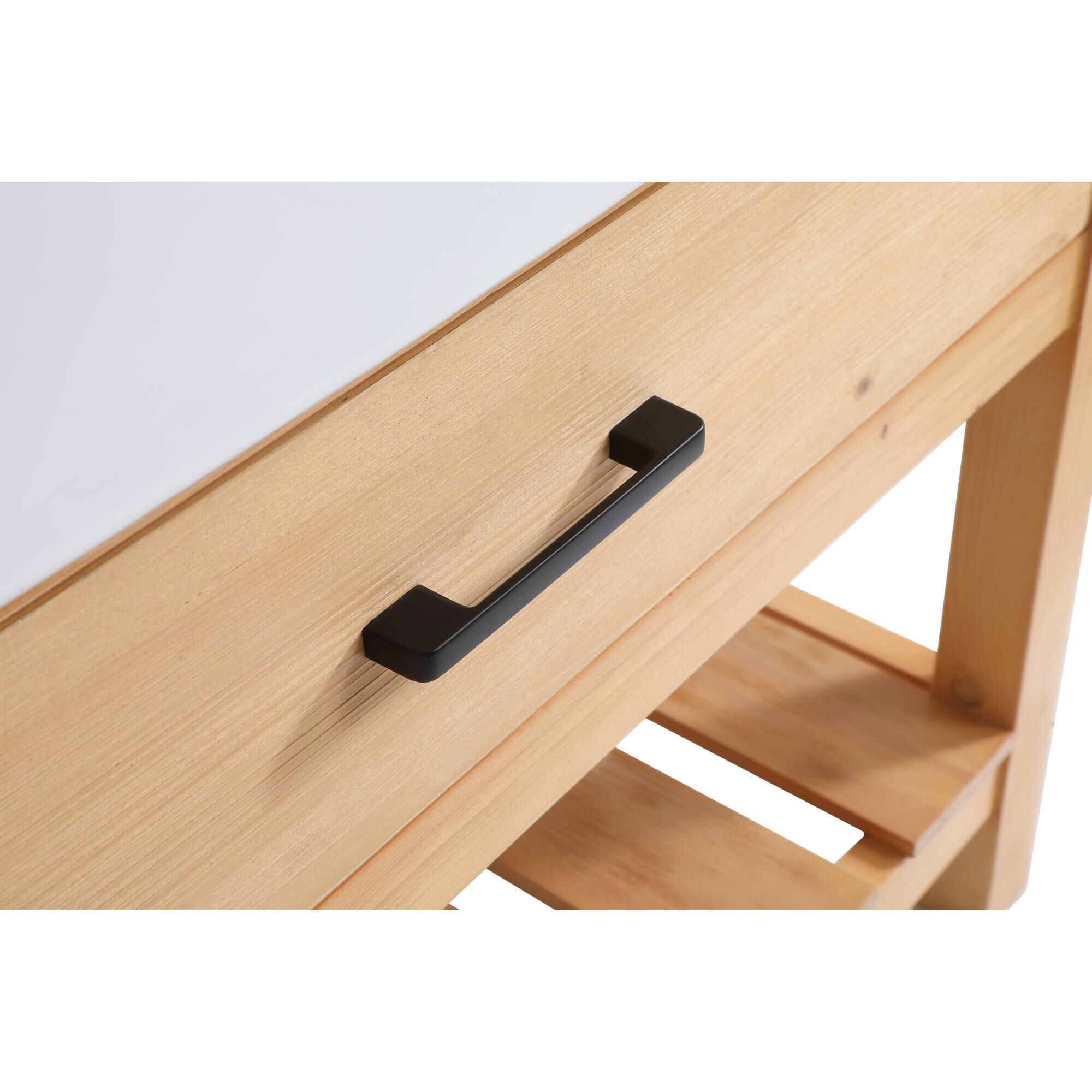 Shown in Natural Wood finish and Without Backsplash accent