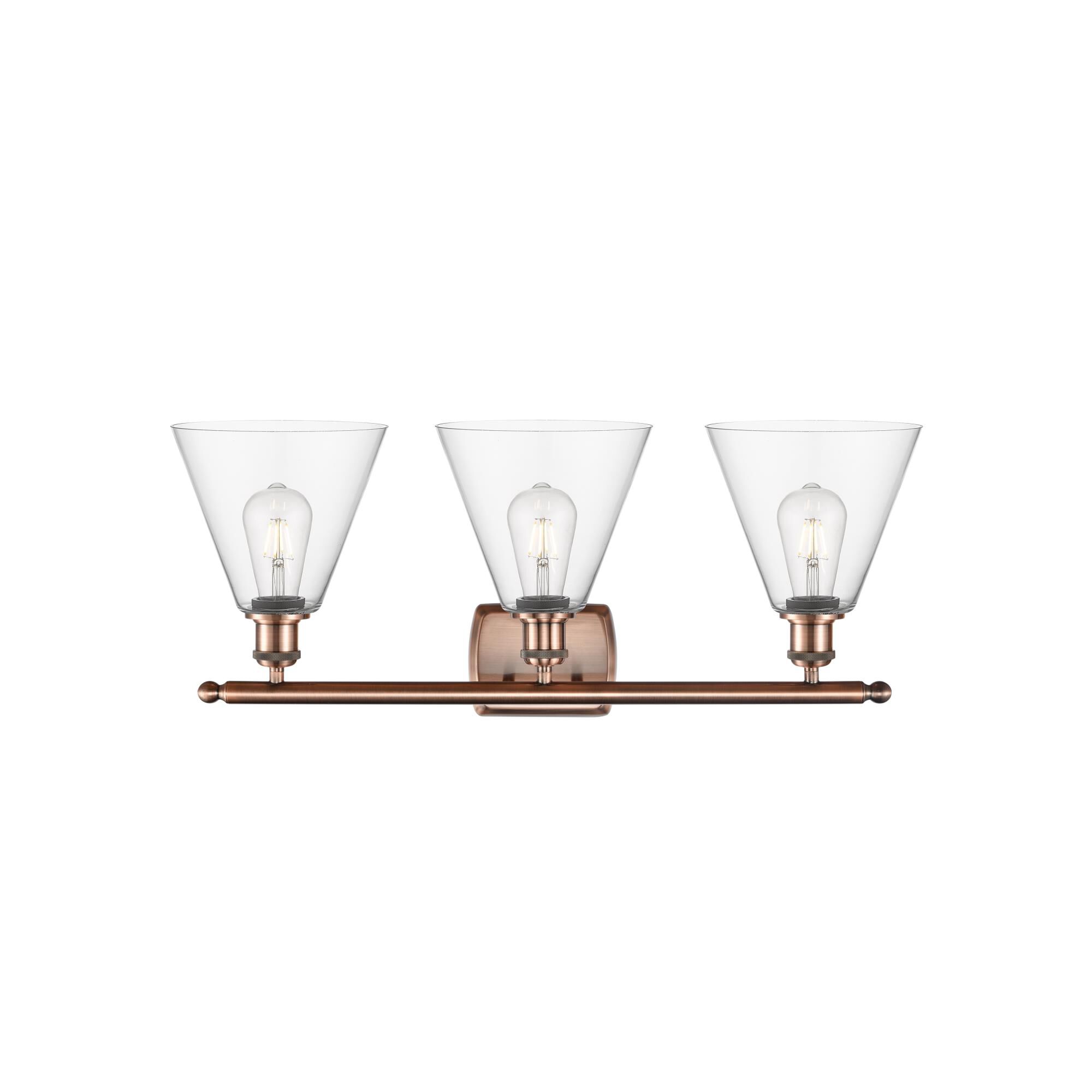 Bruno Marashlian Ballston Cone 28 Inch 3 Light Bath Vanity Light by Innovations Lighting