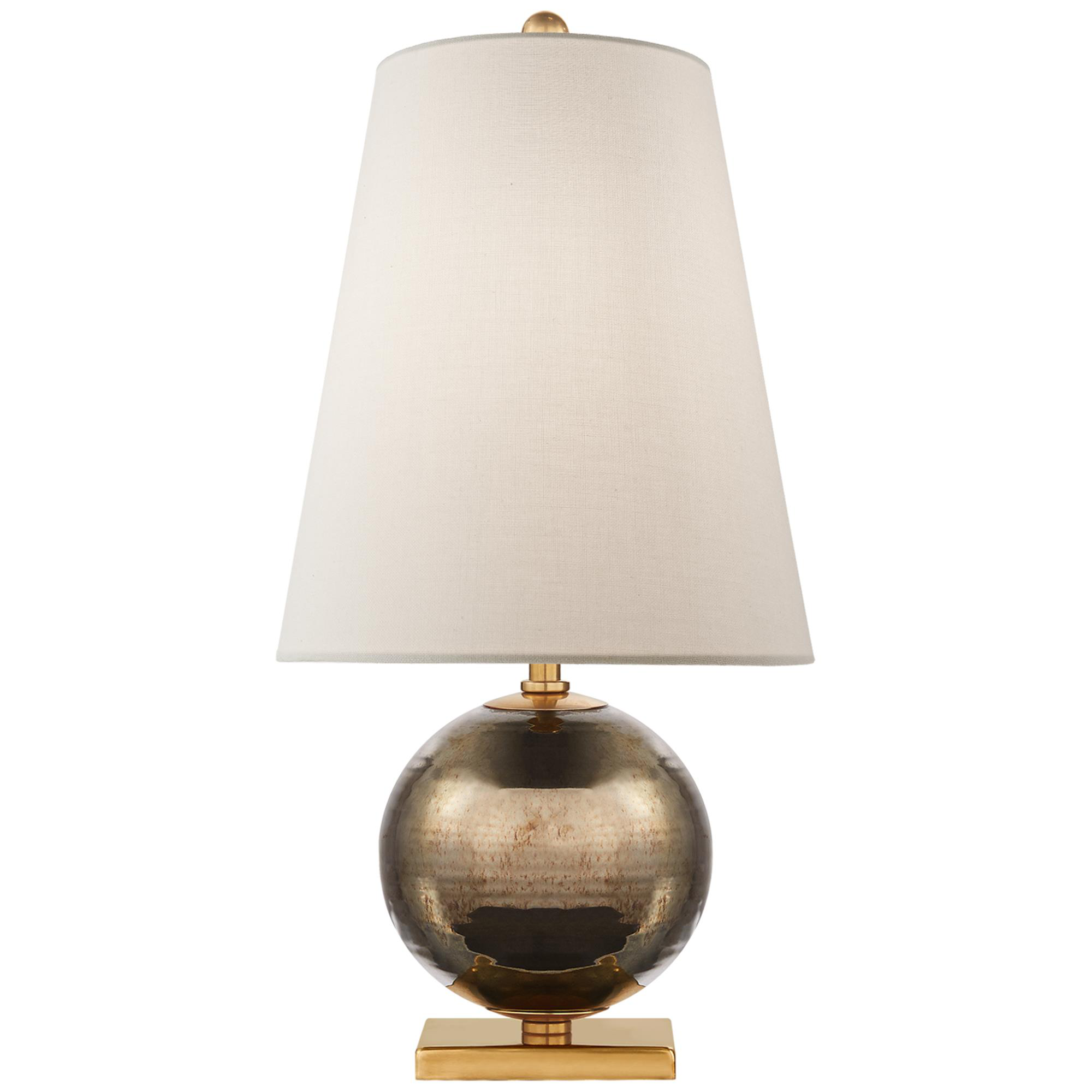 Shown in Black Pearl finish and Linen shade