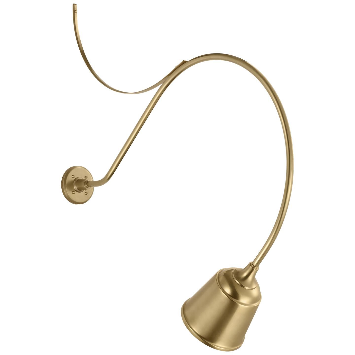 Shown in Hand-Rubbed Antique Brass finish and Gold shade