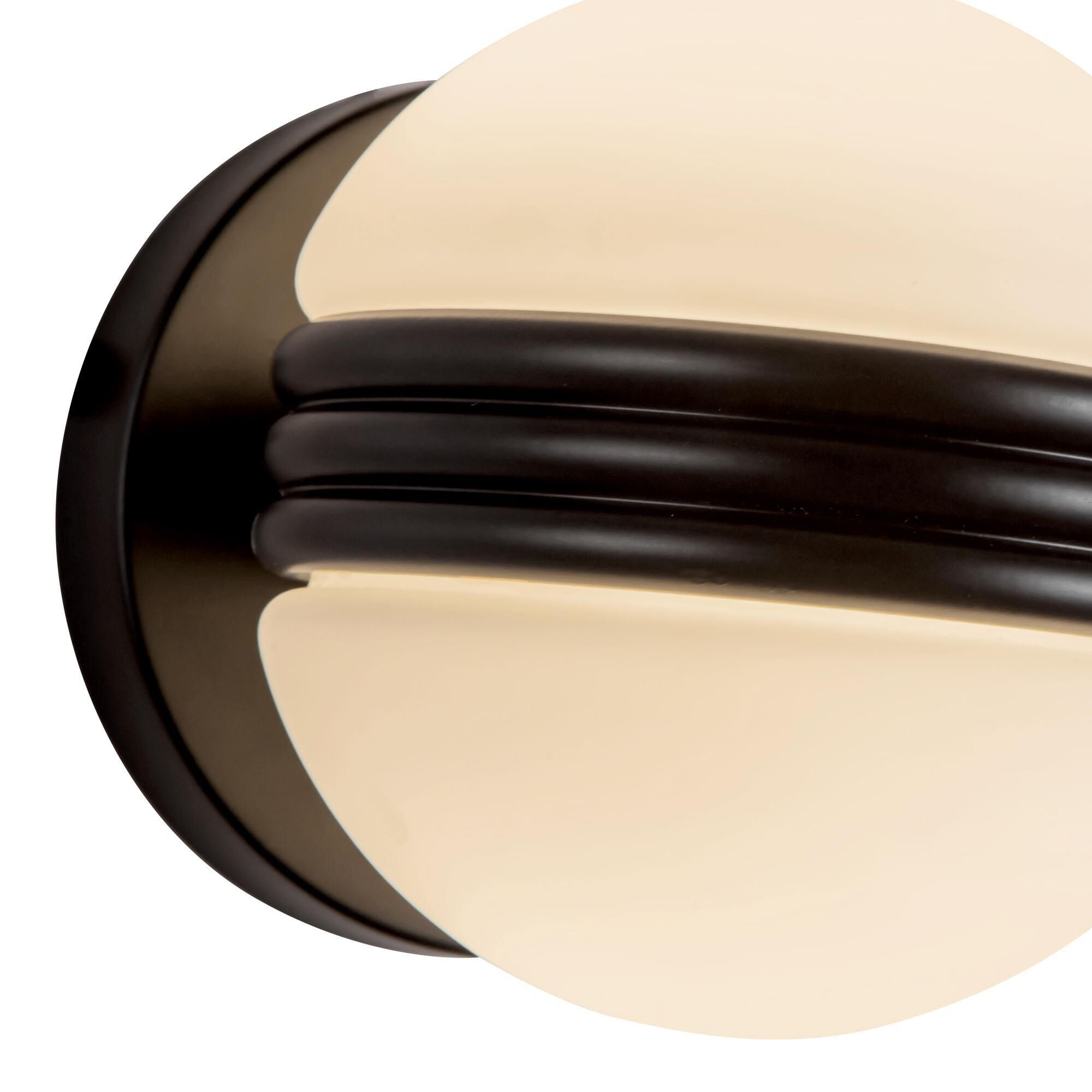 Shown in Black finish and Matte Opal glass