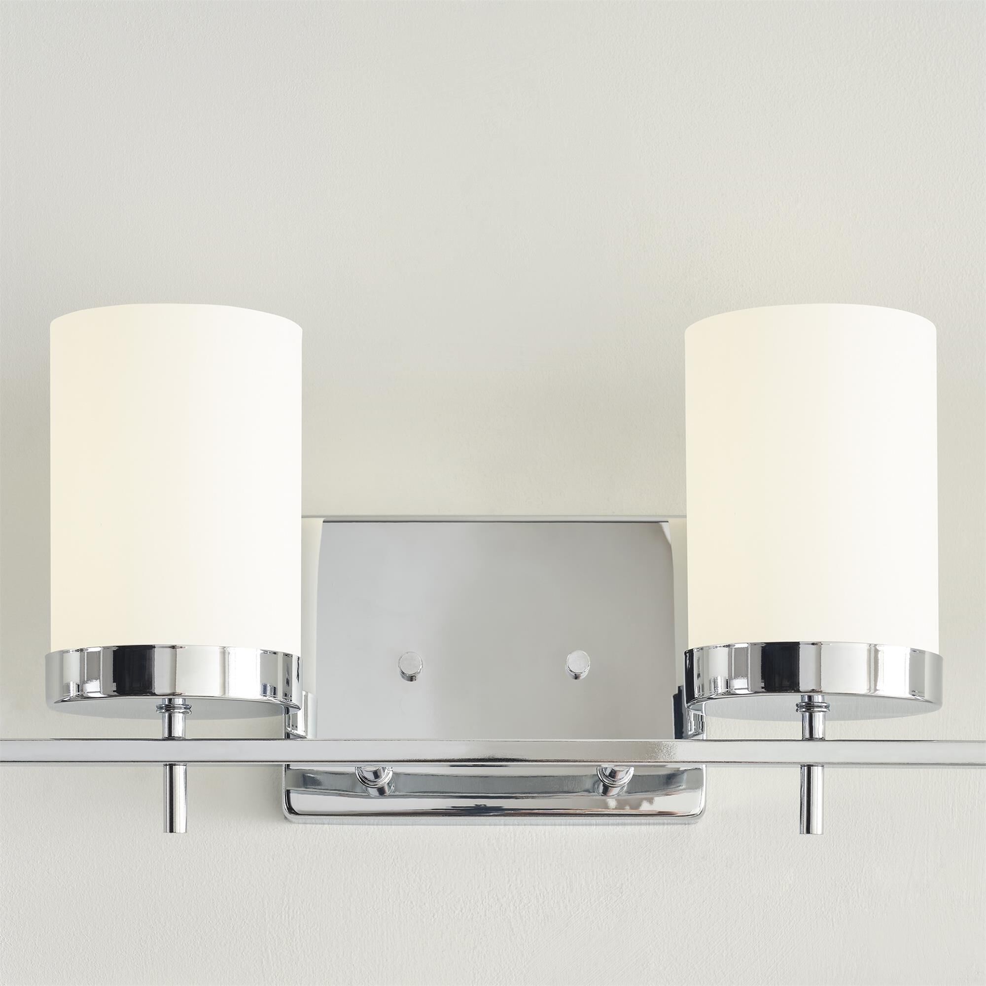 Shown in Chrome finish and Etched - White Inside glass