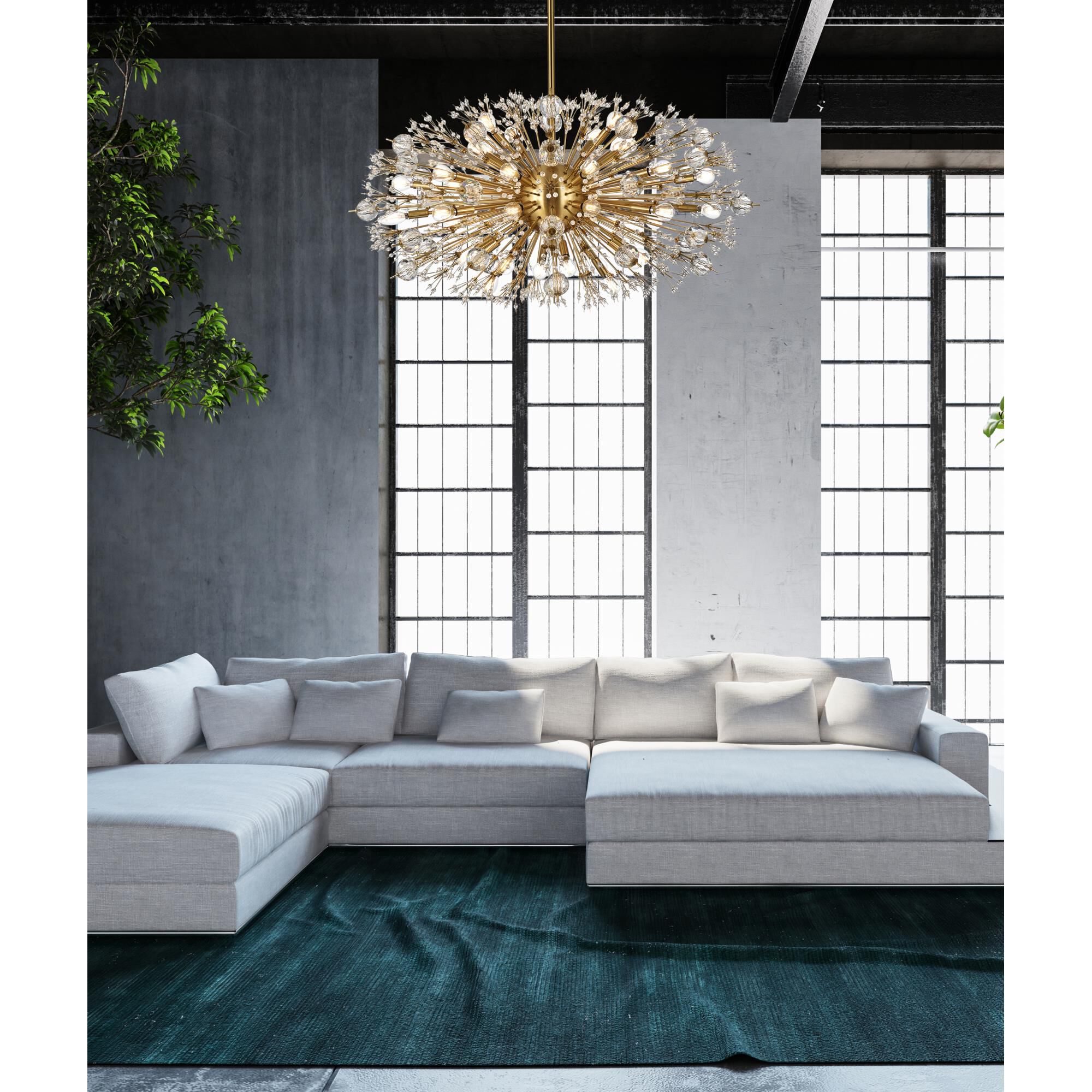 Vera 42 Inch Large Pendant by Elegant Lighting