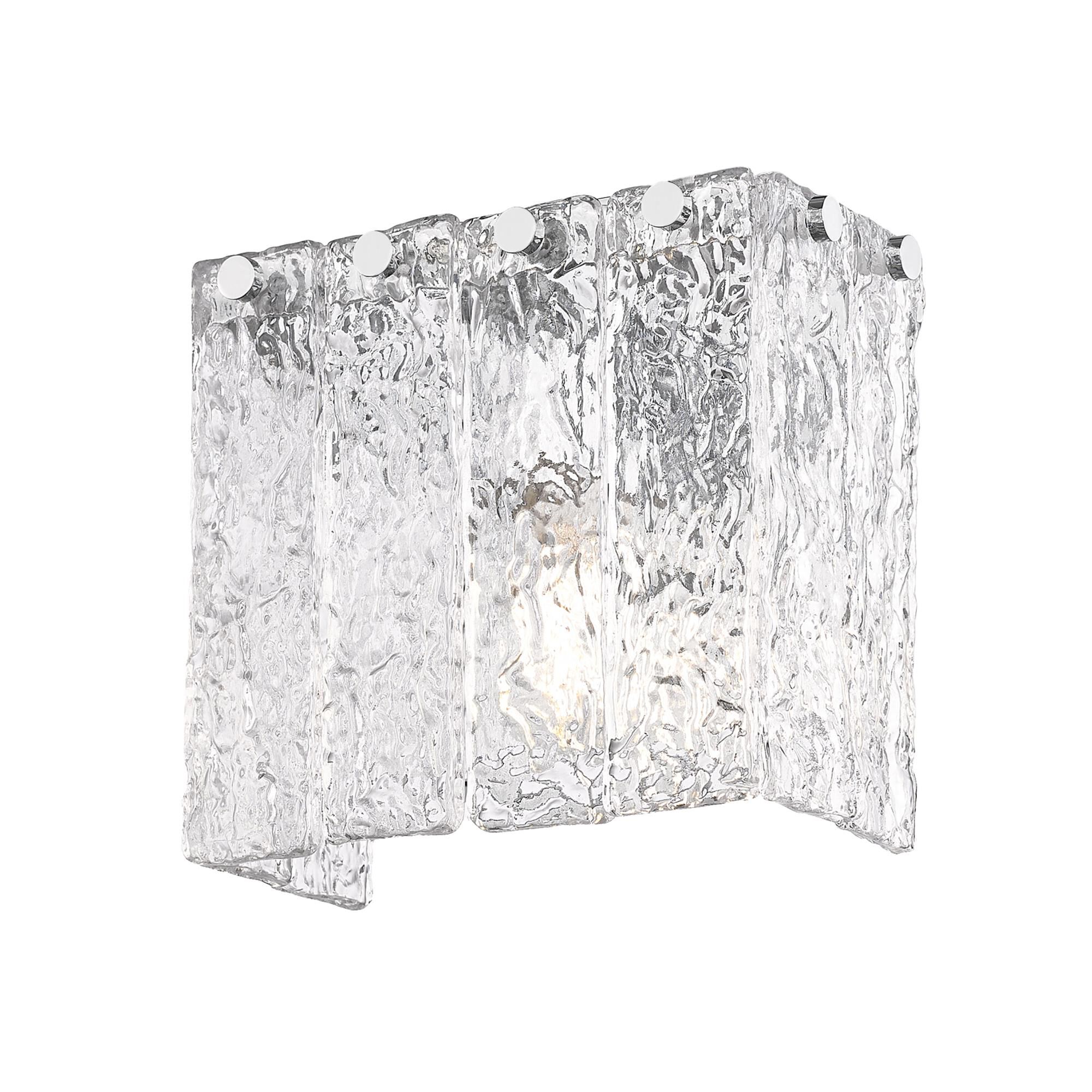 Shown in Chrome finish and Clear glass and Clear shade