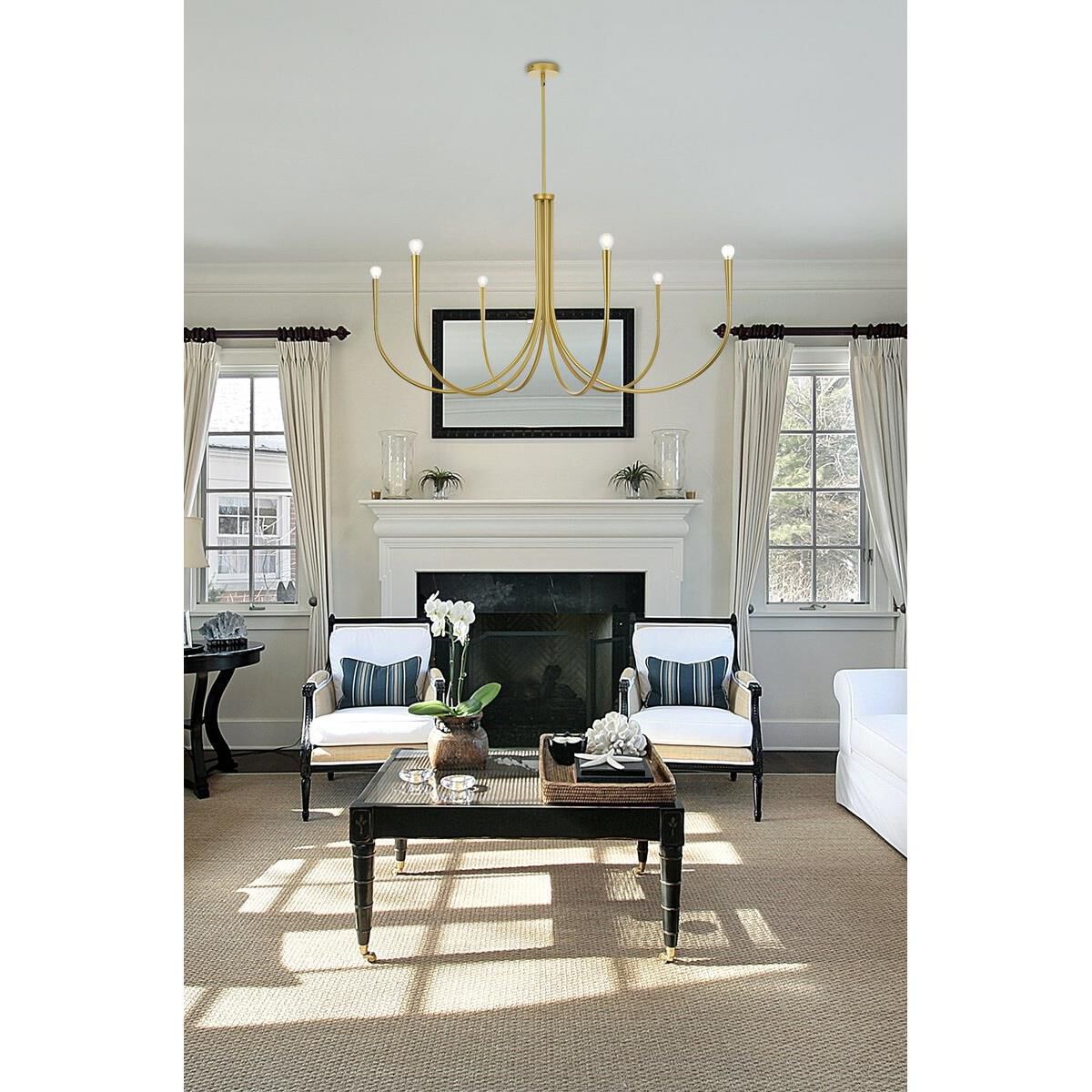 Layne 55 Inch 6 Light Chandelier by Elegant Lighting