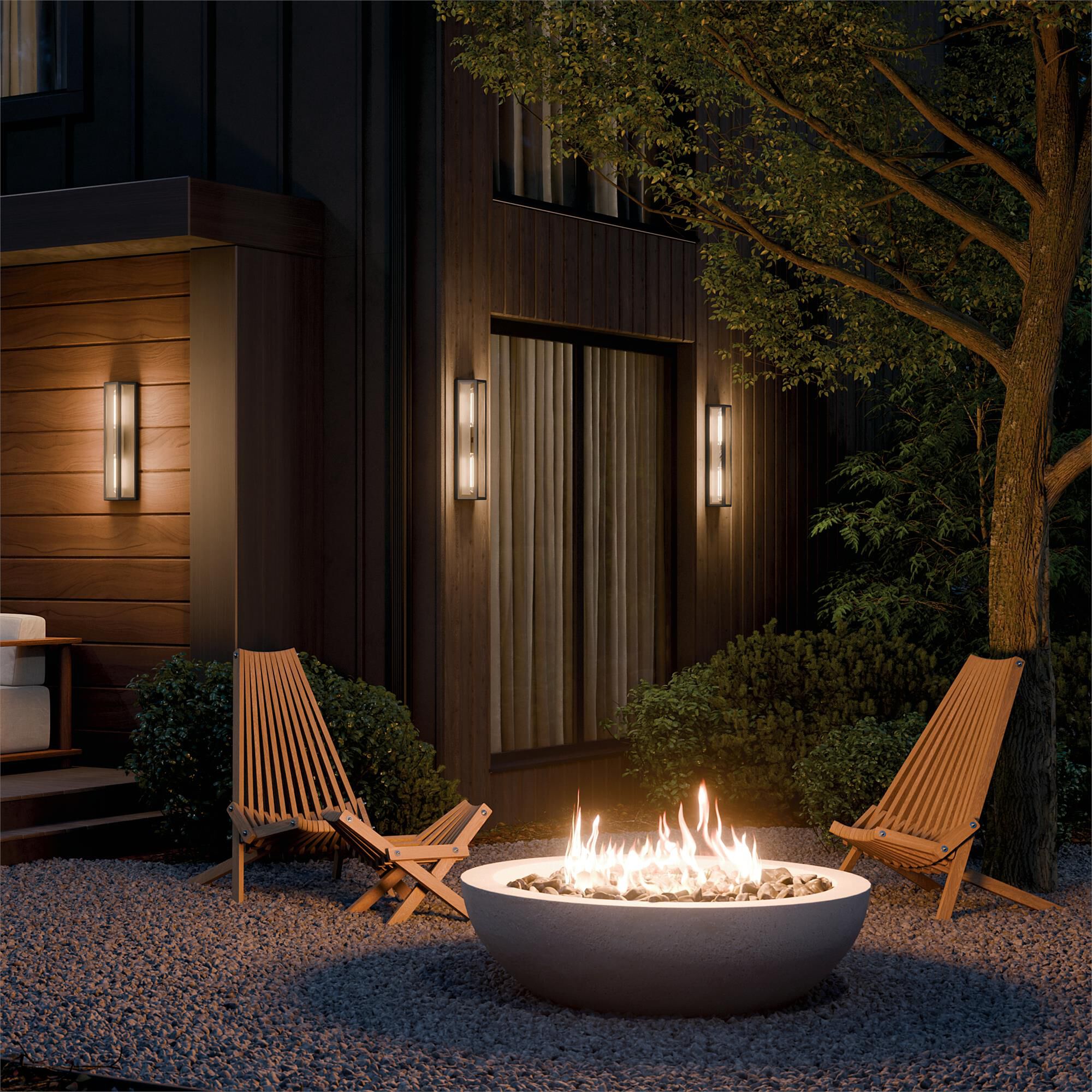 Shown in Textured Black finish and Clear Beveled glass