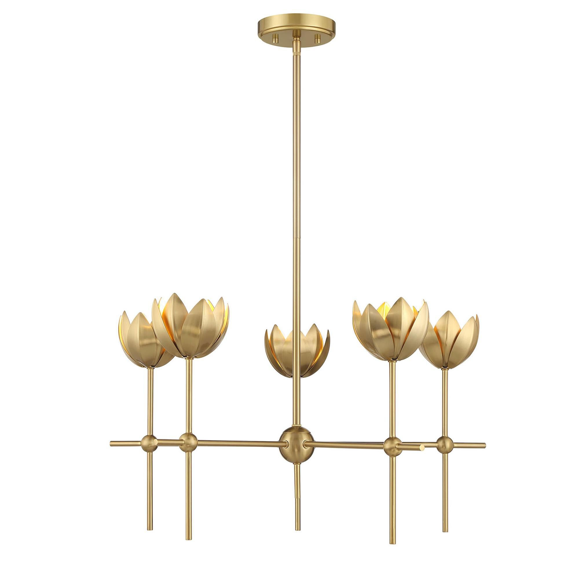 Shown in Natural Brass finish and Metal shade