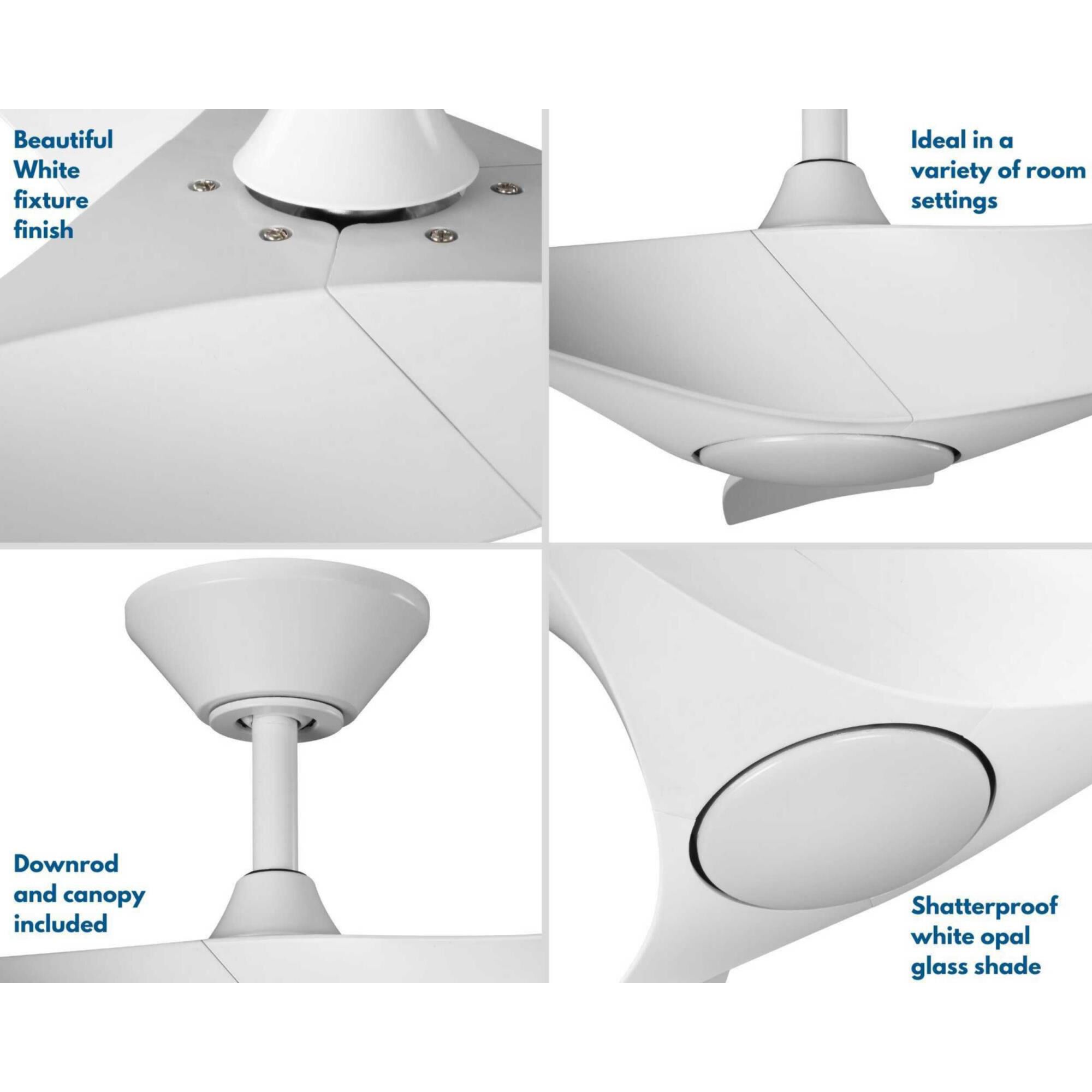 Ryne 52 Inch Ceiling Fan with Light Kit by Progress Lighting
