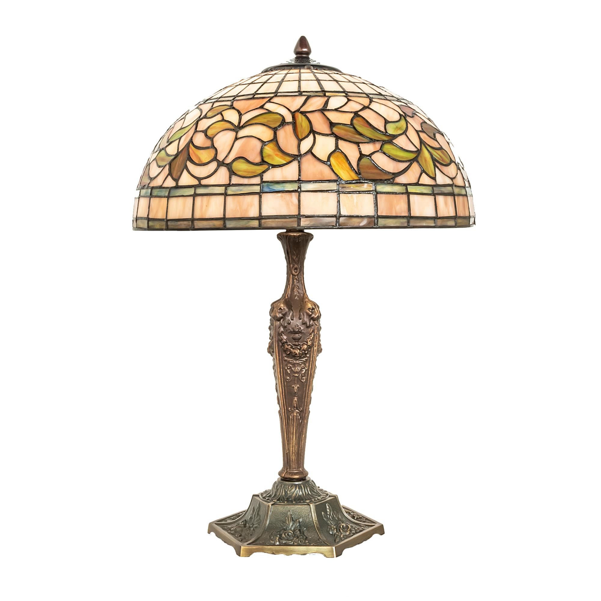 Tiffany Turning Leaf 23 Inch Table Lamp by Meyda Lighting