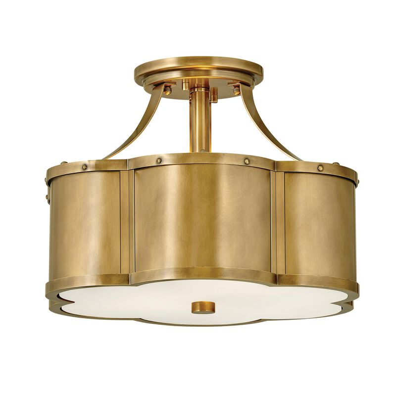 Chance 14 Inch 2 Light Semi Flush Mount by Hinkley