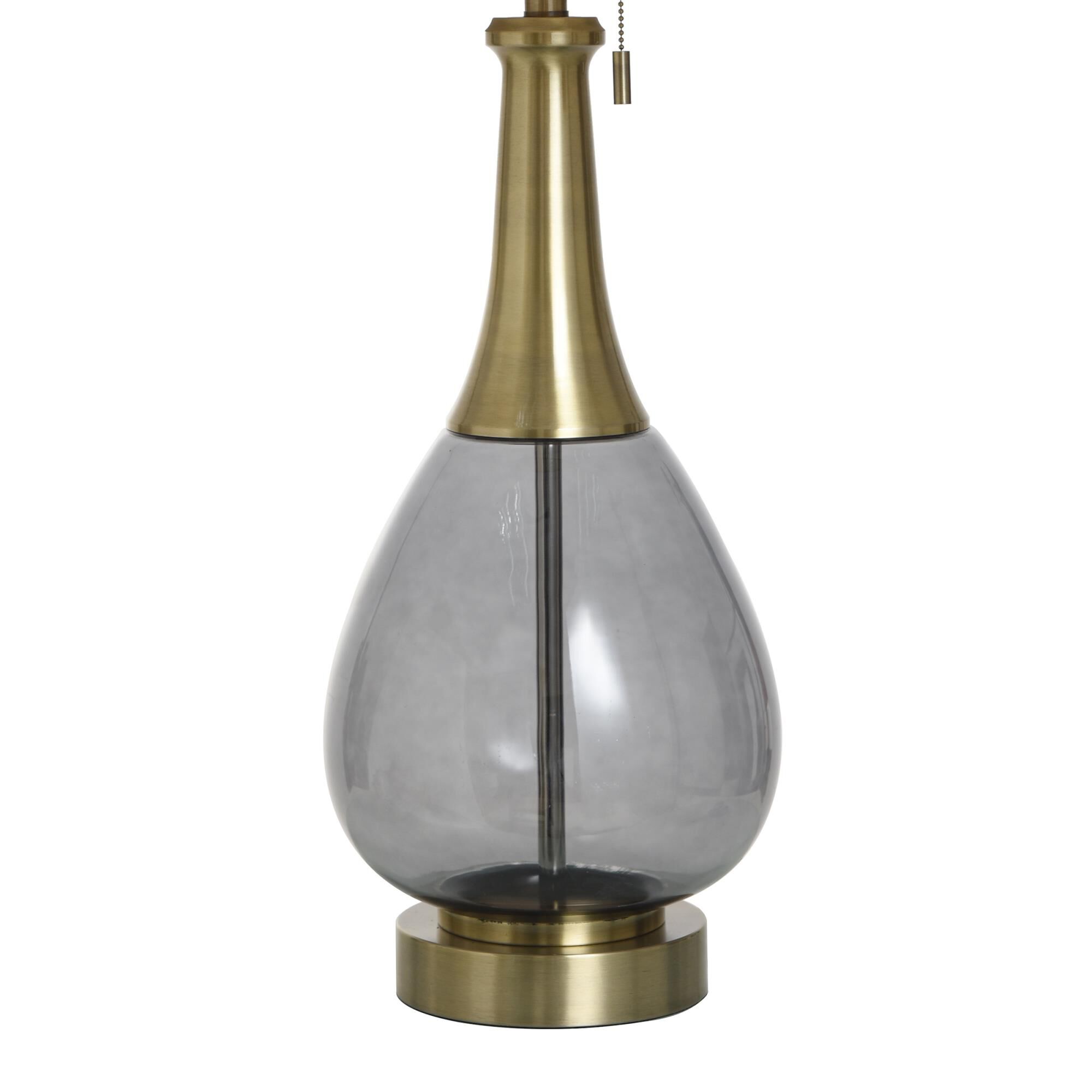 Shown in Brass finish and Dark Beige shade