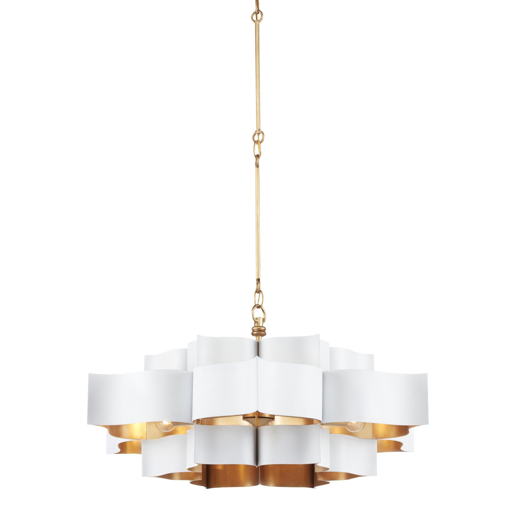 Shown in Sugar White/Comtemoprary Gold Leaf finish